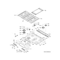 GE PGS930FEL2DS control panel & cooktop diagram
