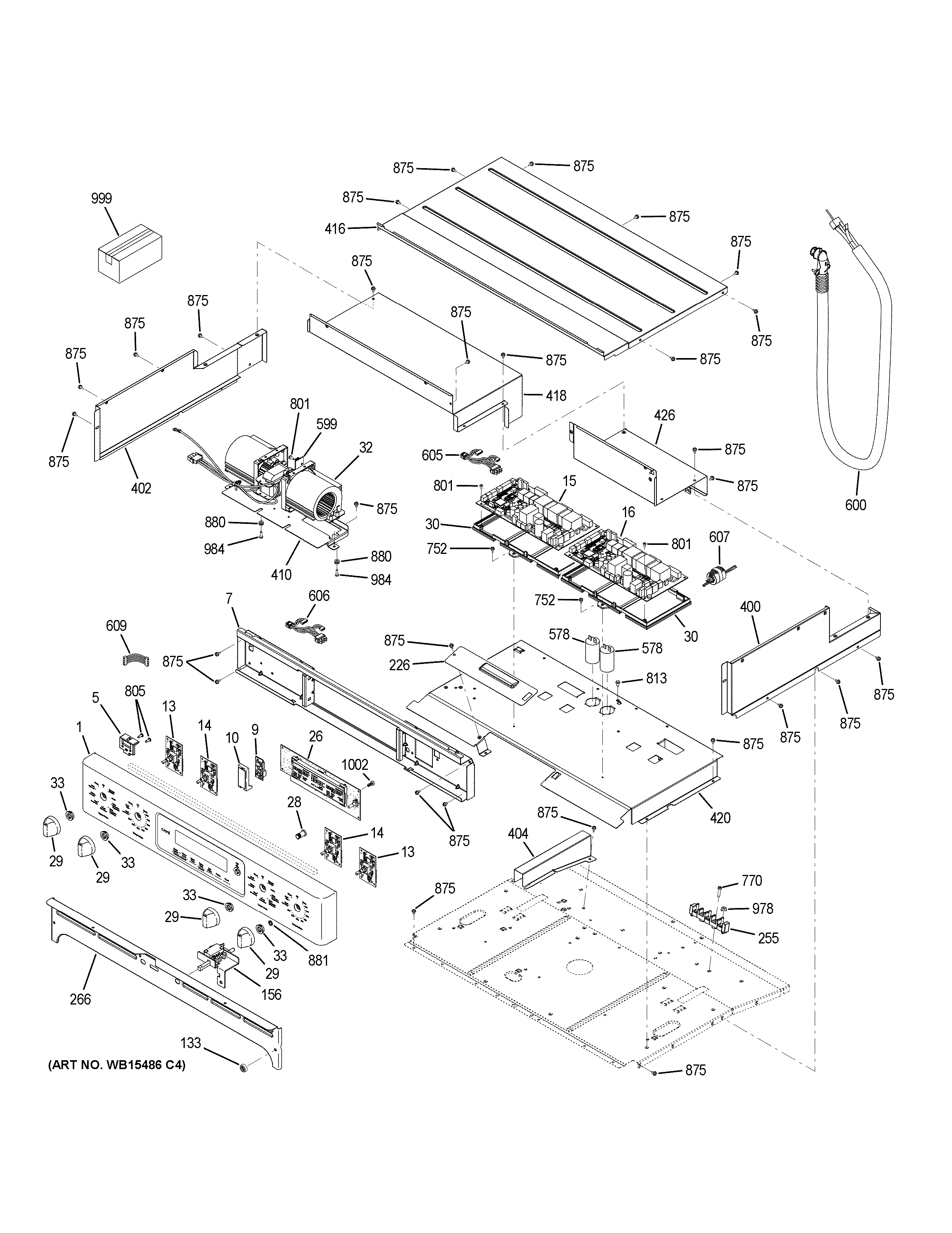 GE CT9570SL2SS control panel diagram
