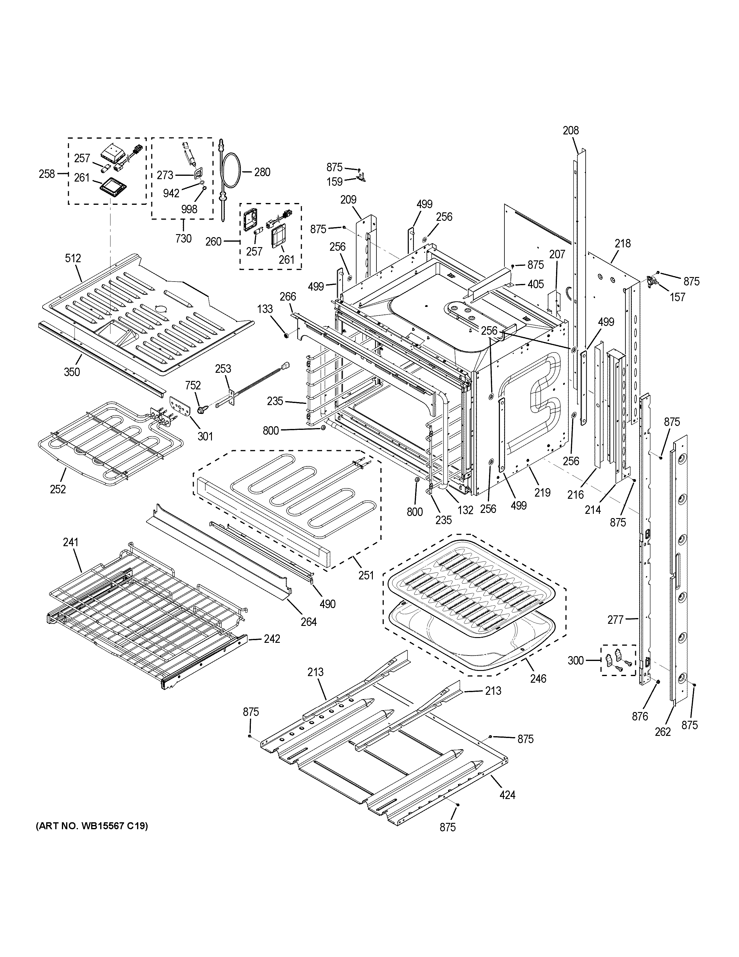 GE CT9570SL2SS lower oven diagram