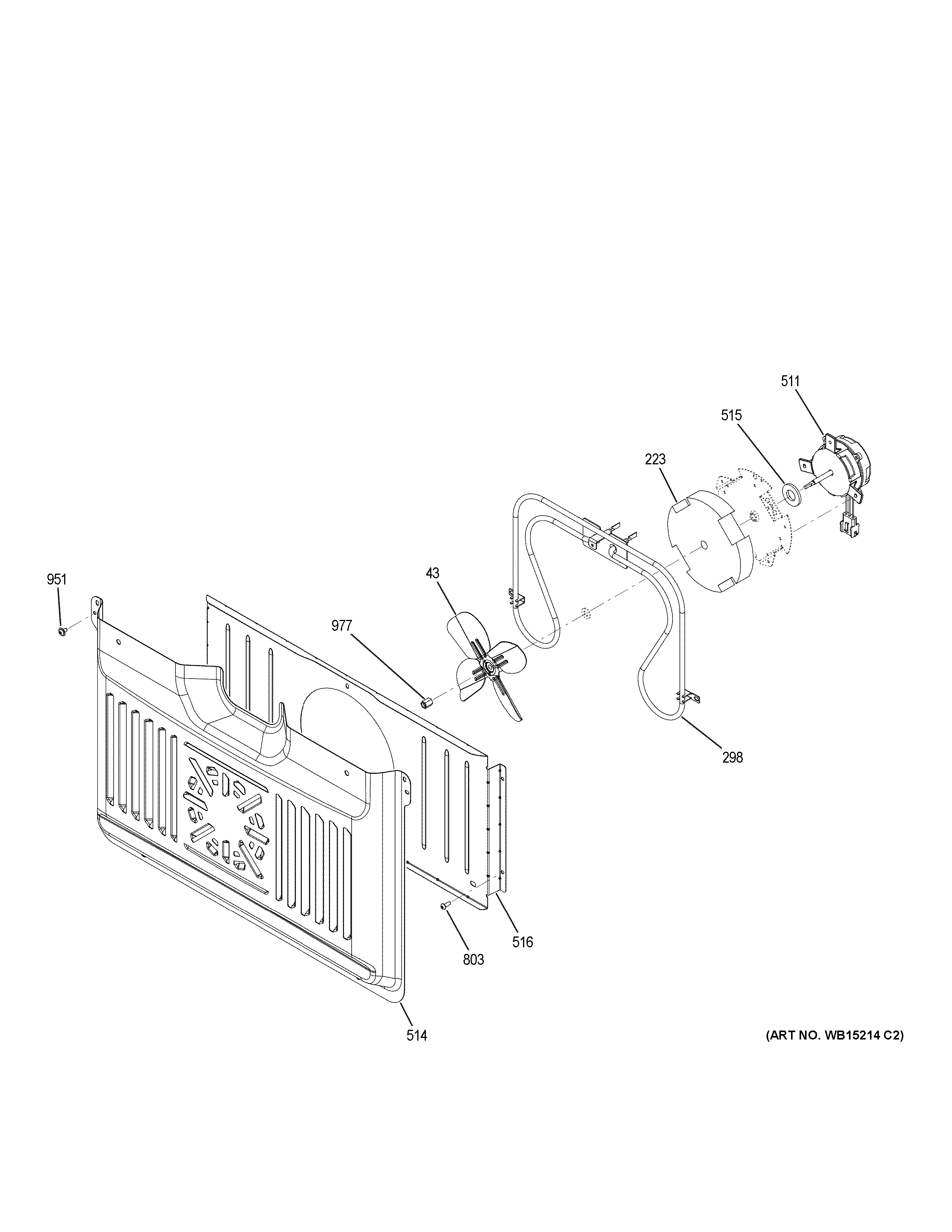 GE CT9570SL2SS convection fan diagram