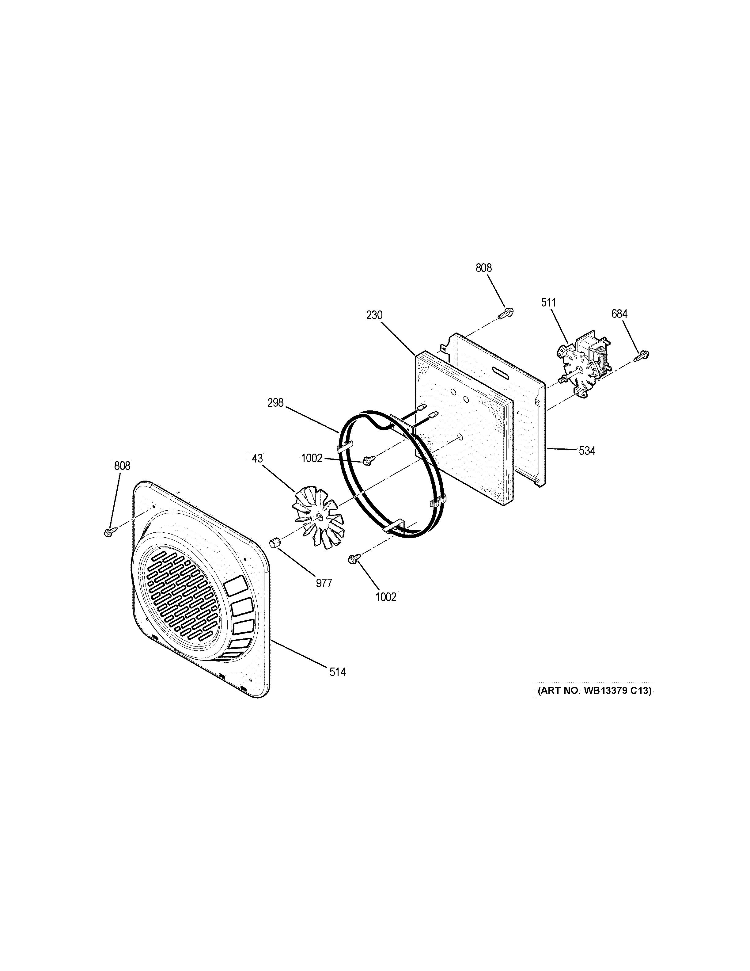 GE JBP77SM2SS convection fan diagram