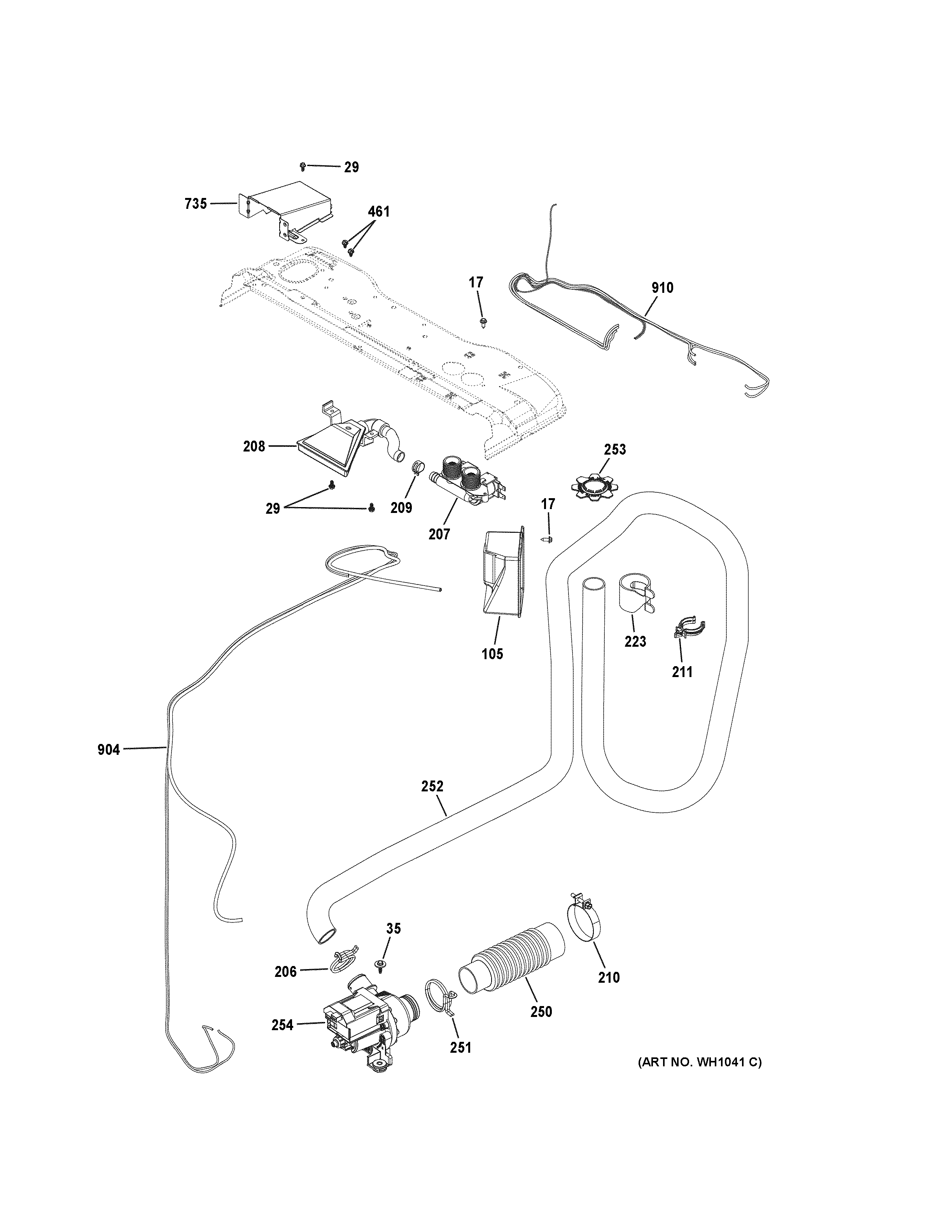 GE GUD24GSSM0WW water system diagram