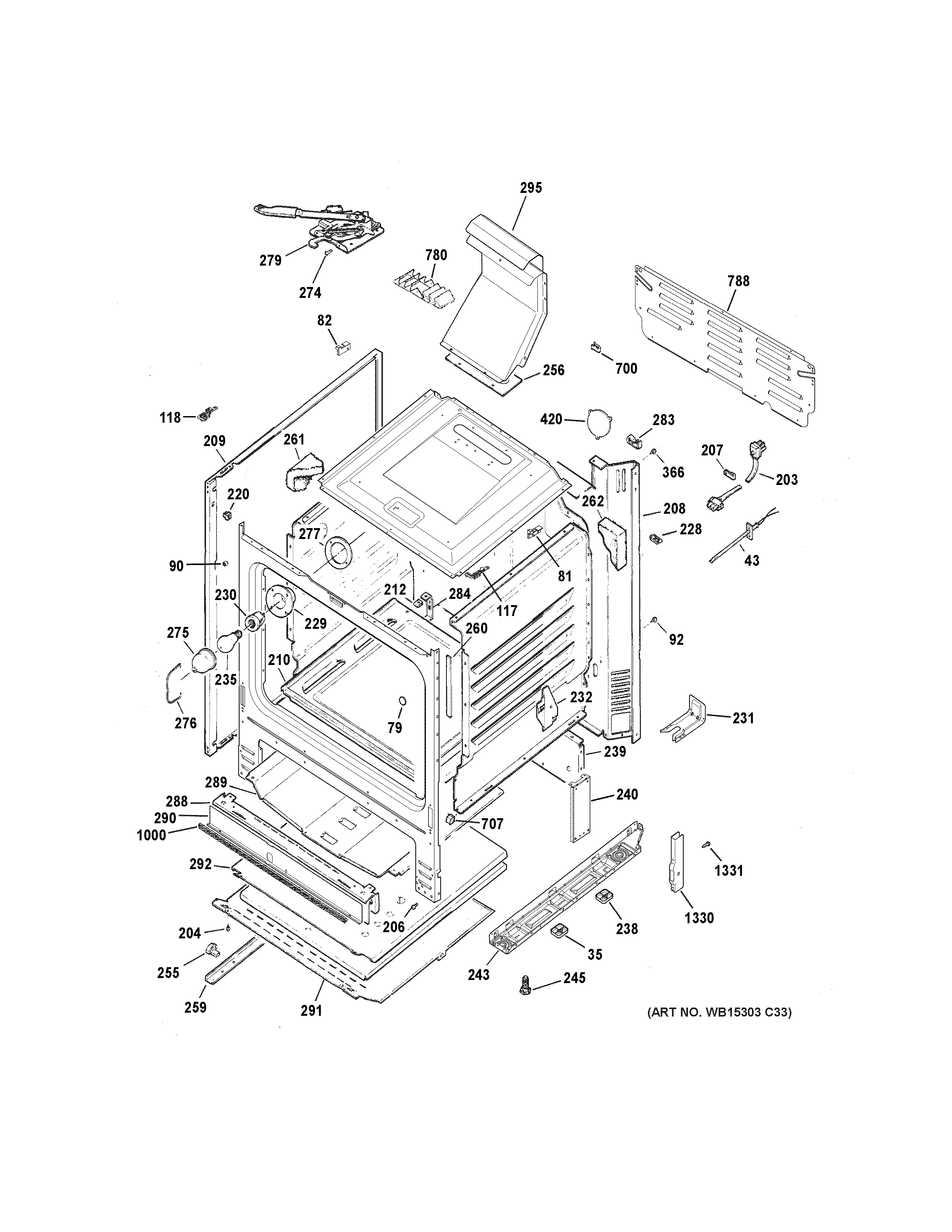 GE JGB635REK3SS body parts diagram