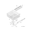 GE PDWT302V50II upper rack assembly diagram