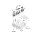 GE PDWT400V00WW lower rack assembly diagram