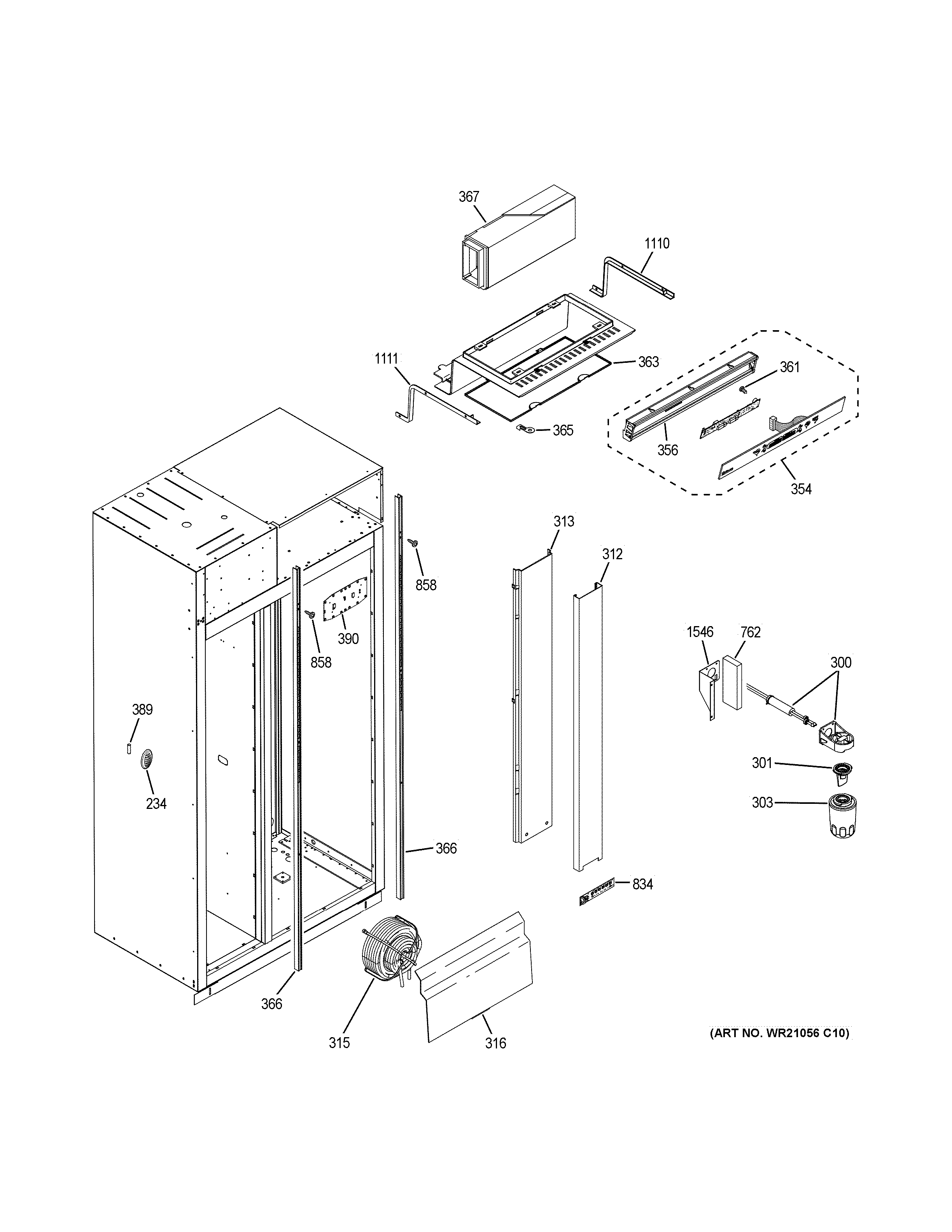 GE ZISS420DKCSS fresh food section diagram