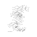 GE GFE28HMKFES fresh food shelves diagram
