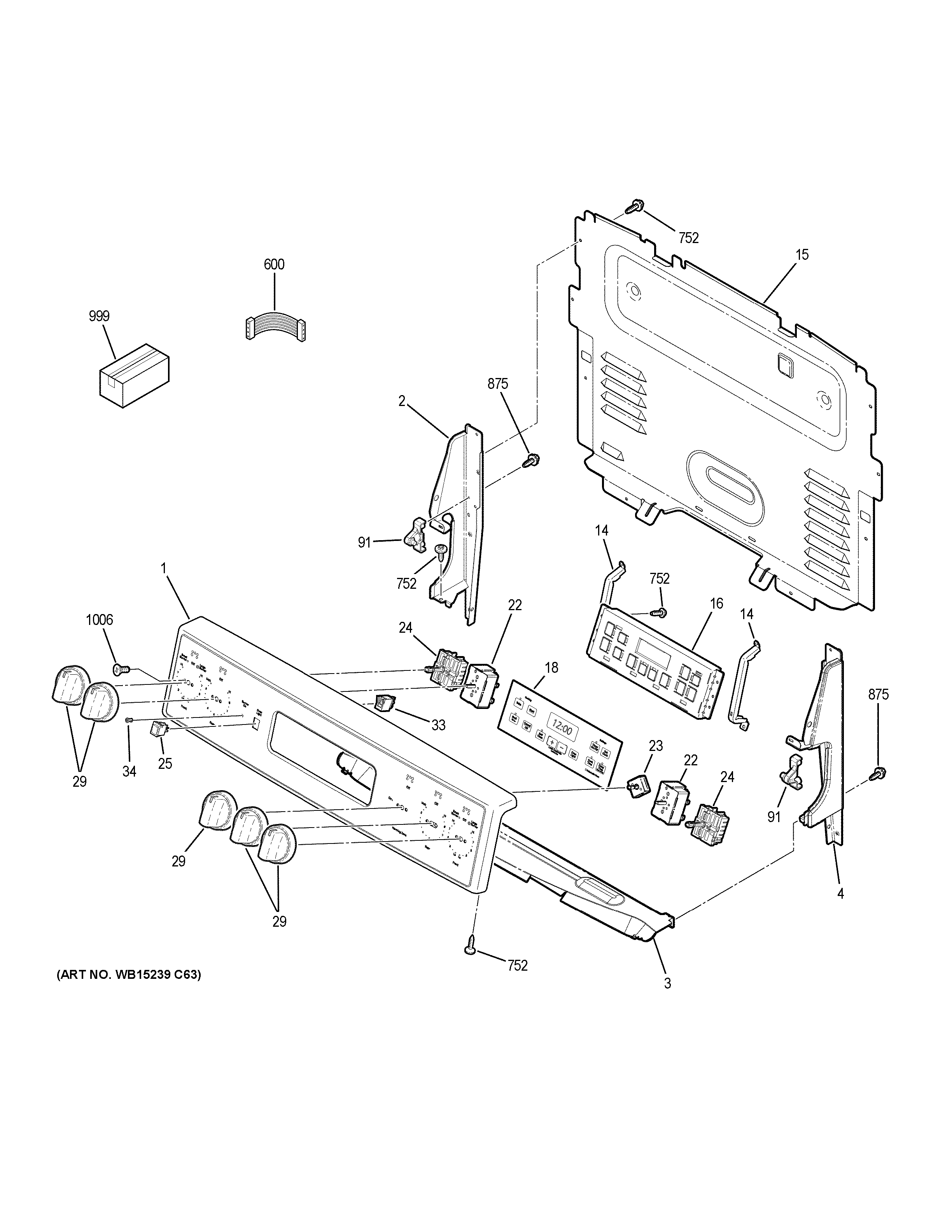 GE JB700DJ5WW control panel diagram