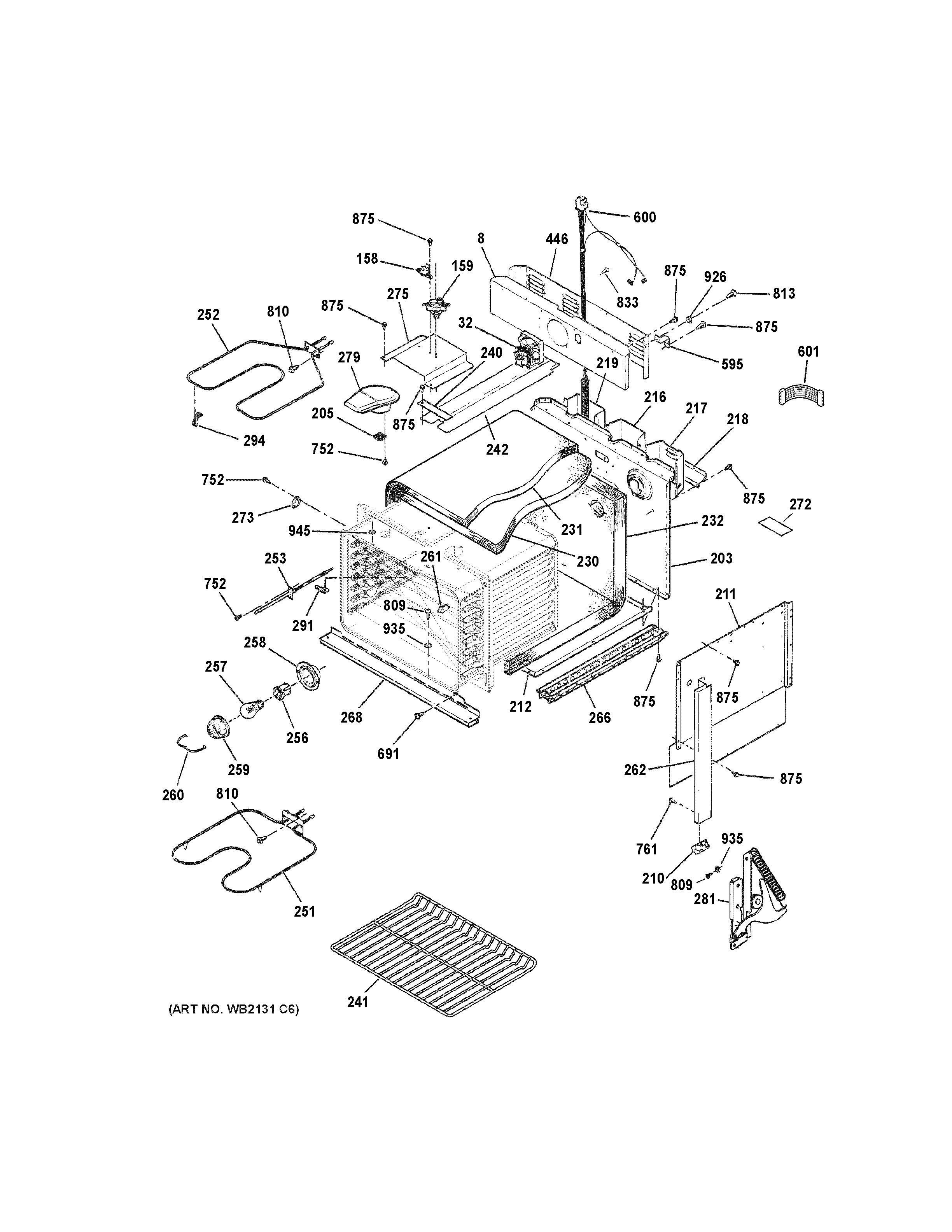 GE JM250DF2WW body parts diagram