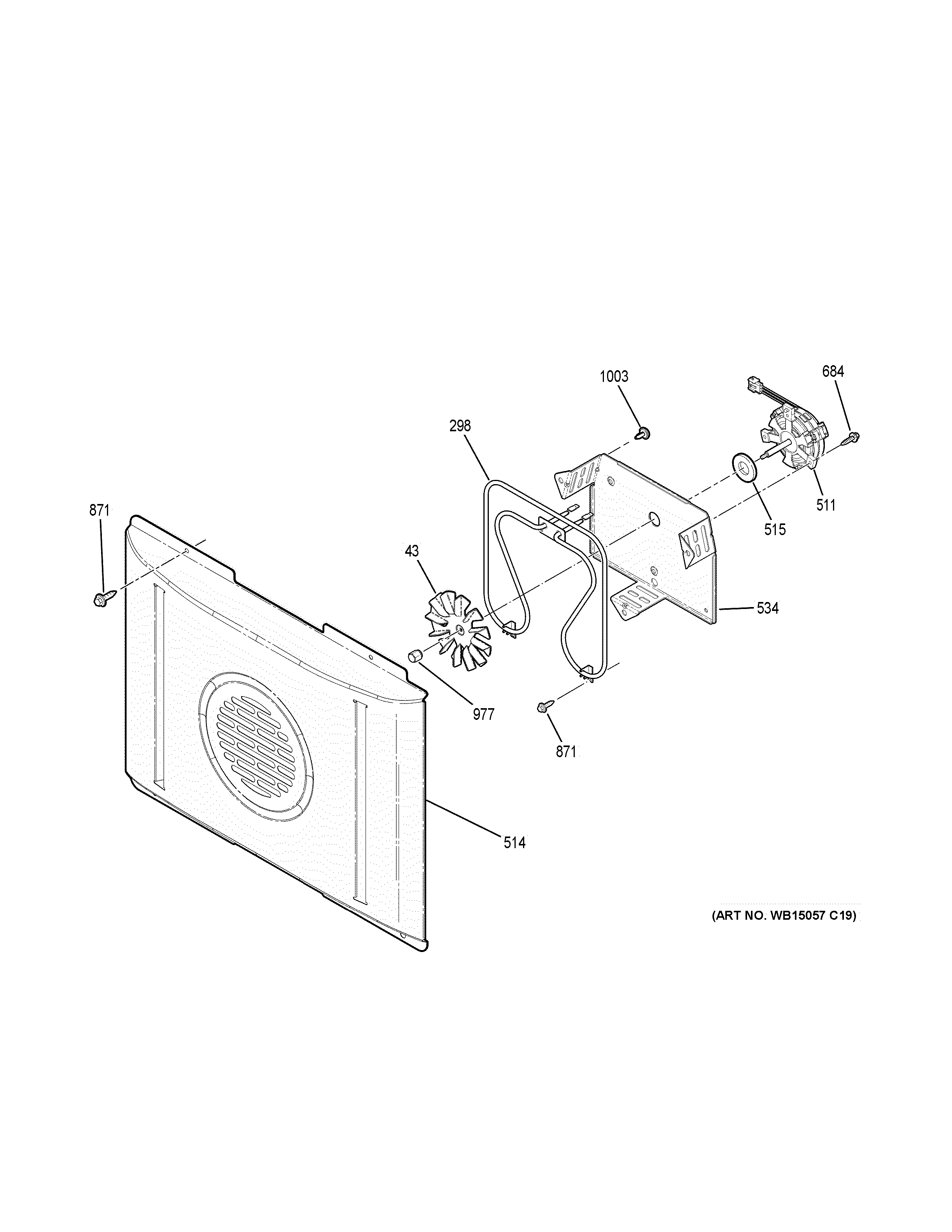 GE PB911BJ7TS convection fan diagram