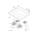 GE JB645RK5SS cooktop diagram