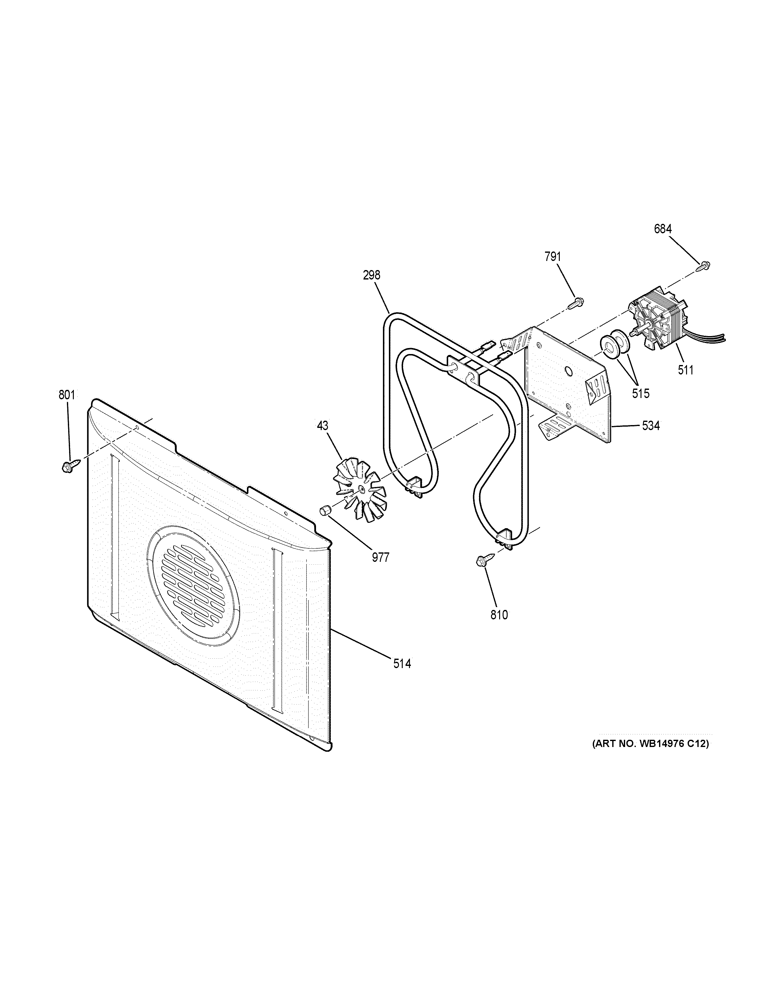 GE PHB920FJ5DS convection fan diagram