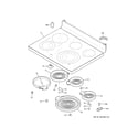 GE PB960EJ5ES cooktop diagram
