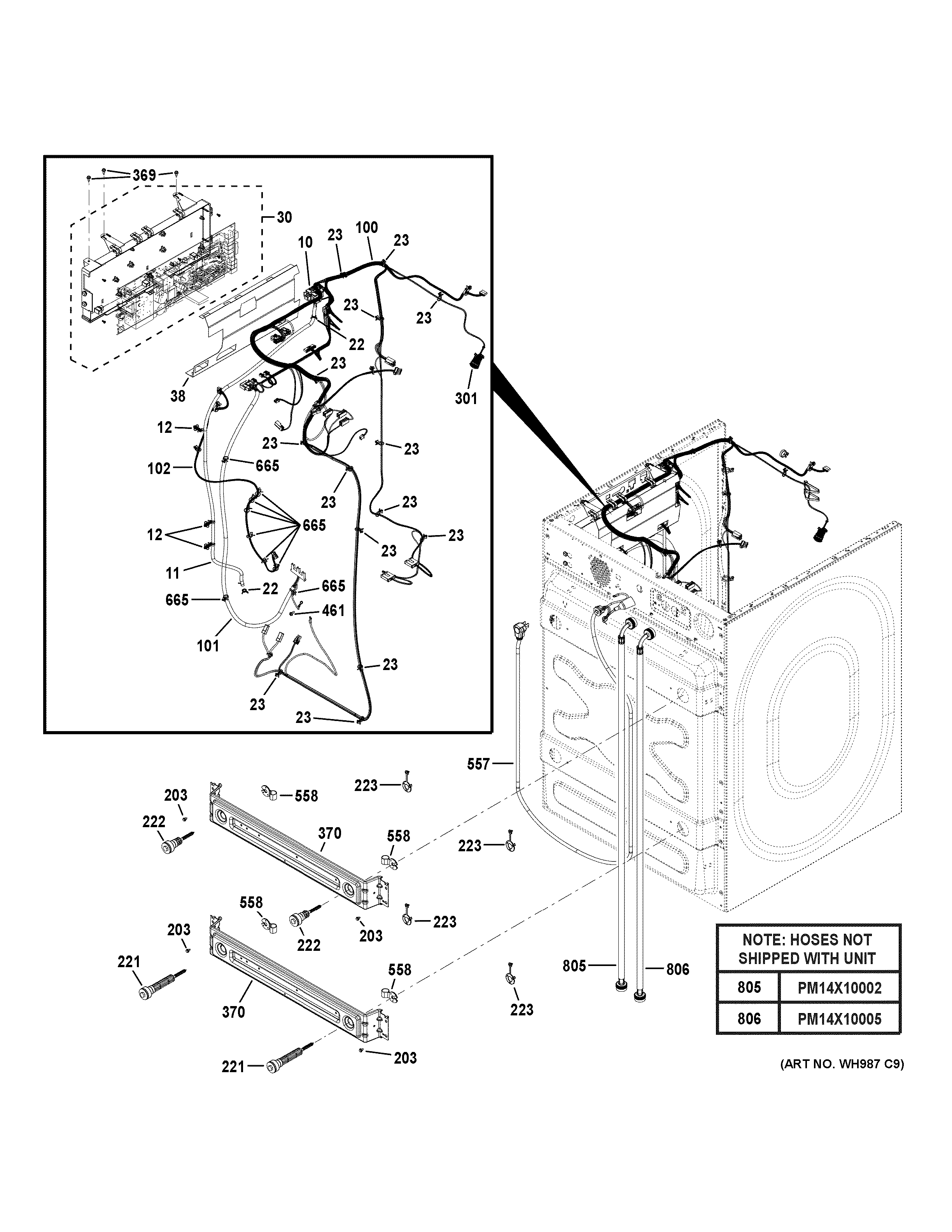 GE GFWR4805F0RR cabinet (2) diagram