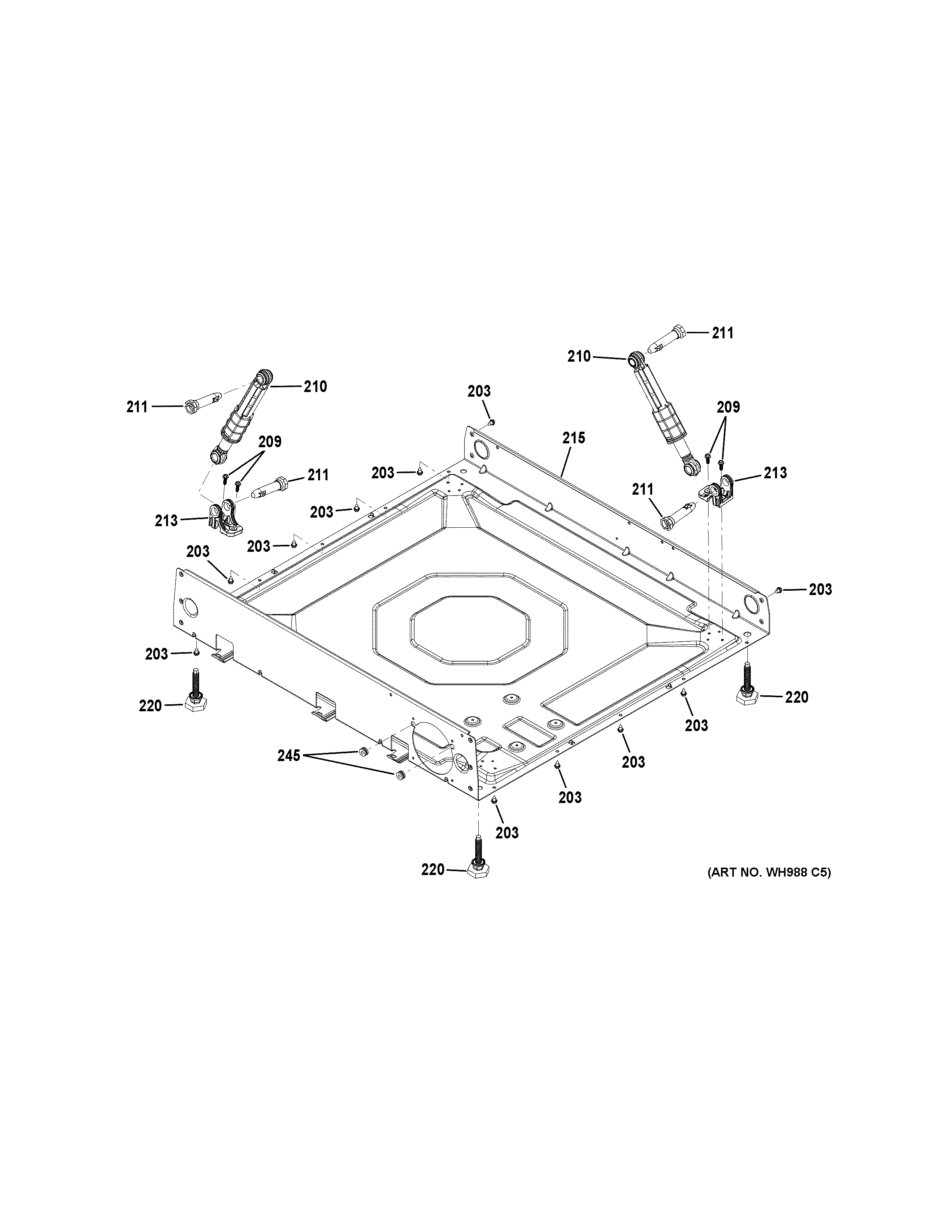 GE GFW480SPK0DG base pan diagram