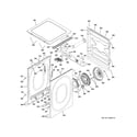 GE GFWS2605F0MC cabinet & drive assembly diagram