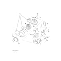 GE DCVH480EK1WW blower & motor diagram