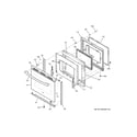 GE JS645DL3WW door diagram