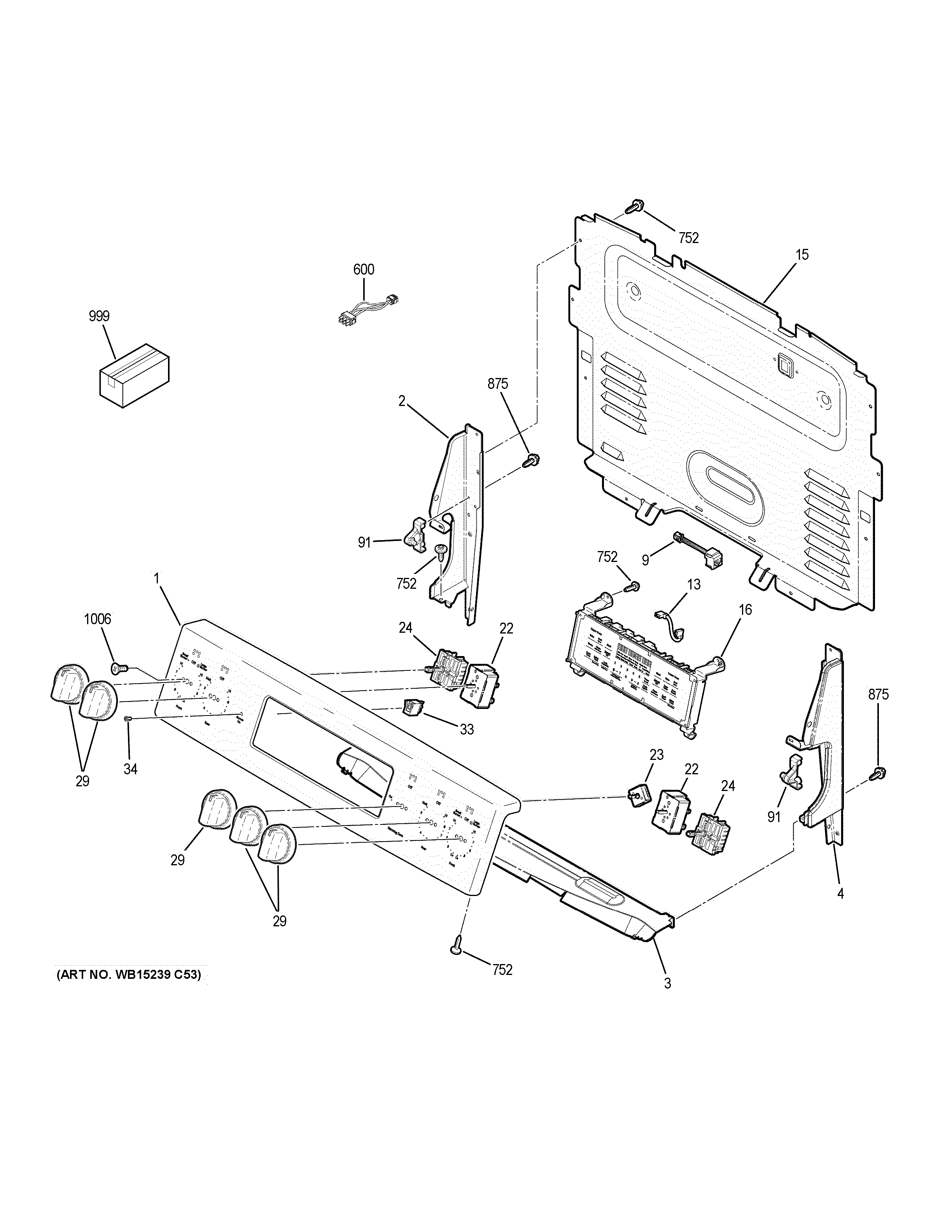 GE JB750EJ7ES control panel diagram
