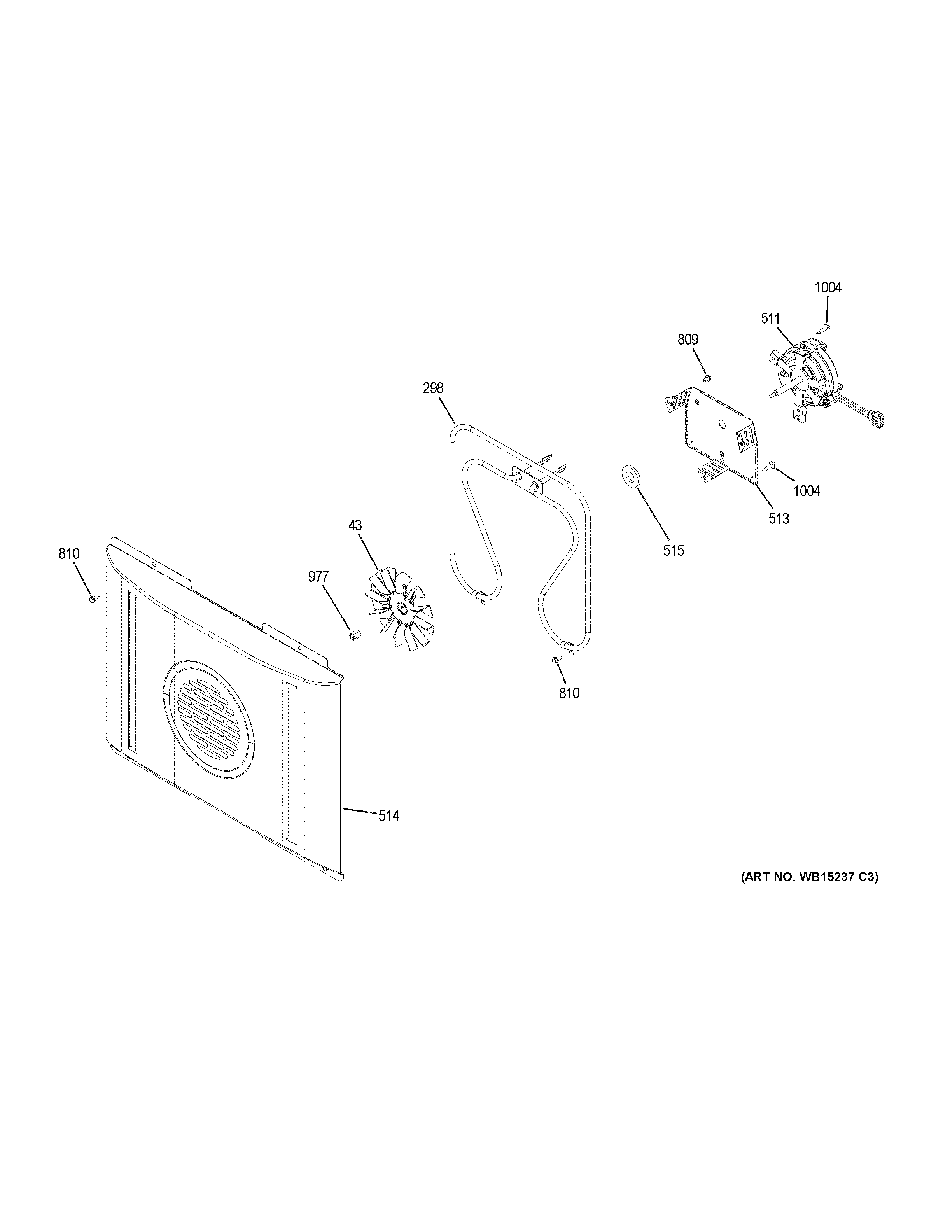 GE JS760DL3BB convection fan diagram