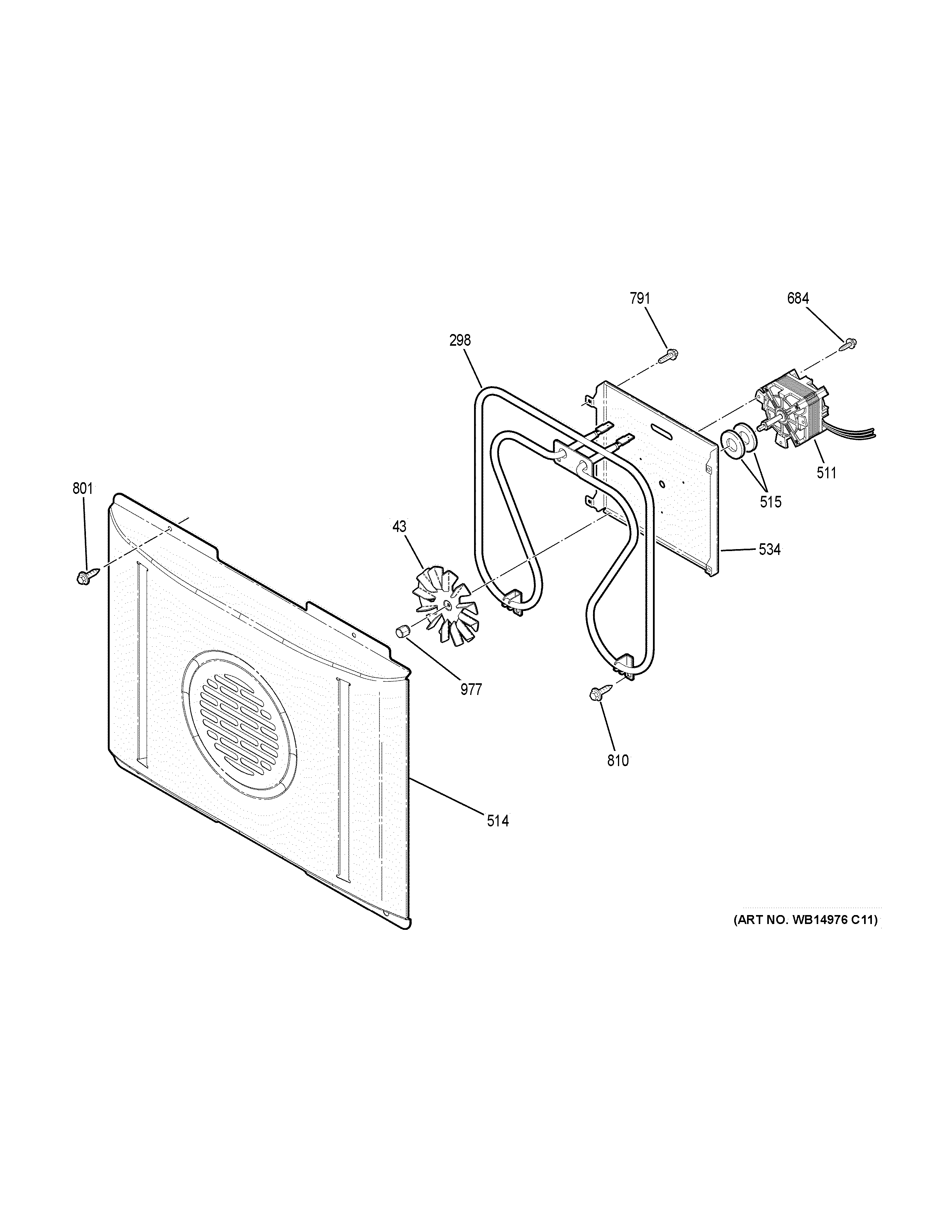 GE PHB920SJ6SS convection fan diagram