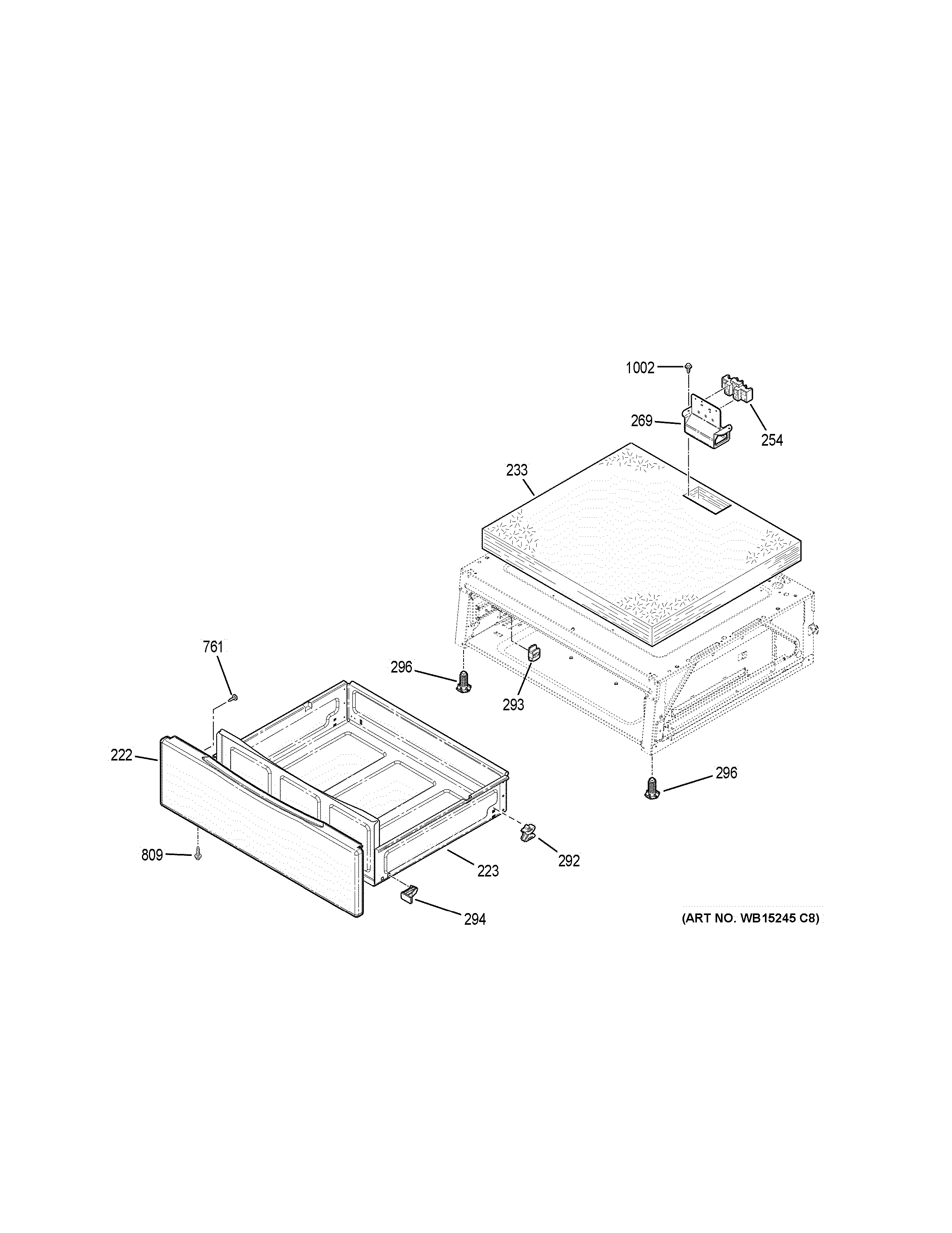GE PHB920BJ6TS drawer diagram