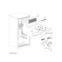 GE GTS21FGKDBB freezer section diagram