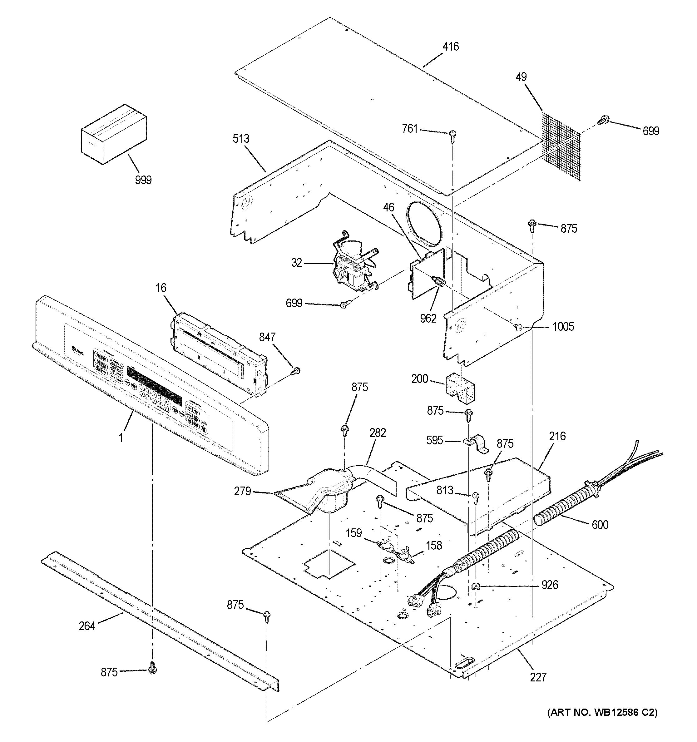 GE JT952BF8BB control panel diagram