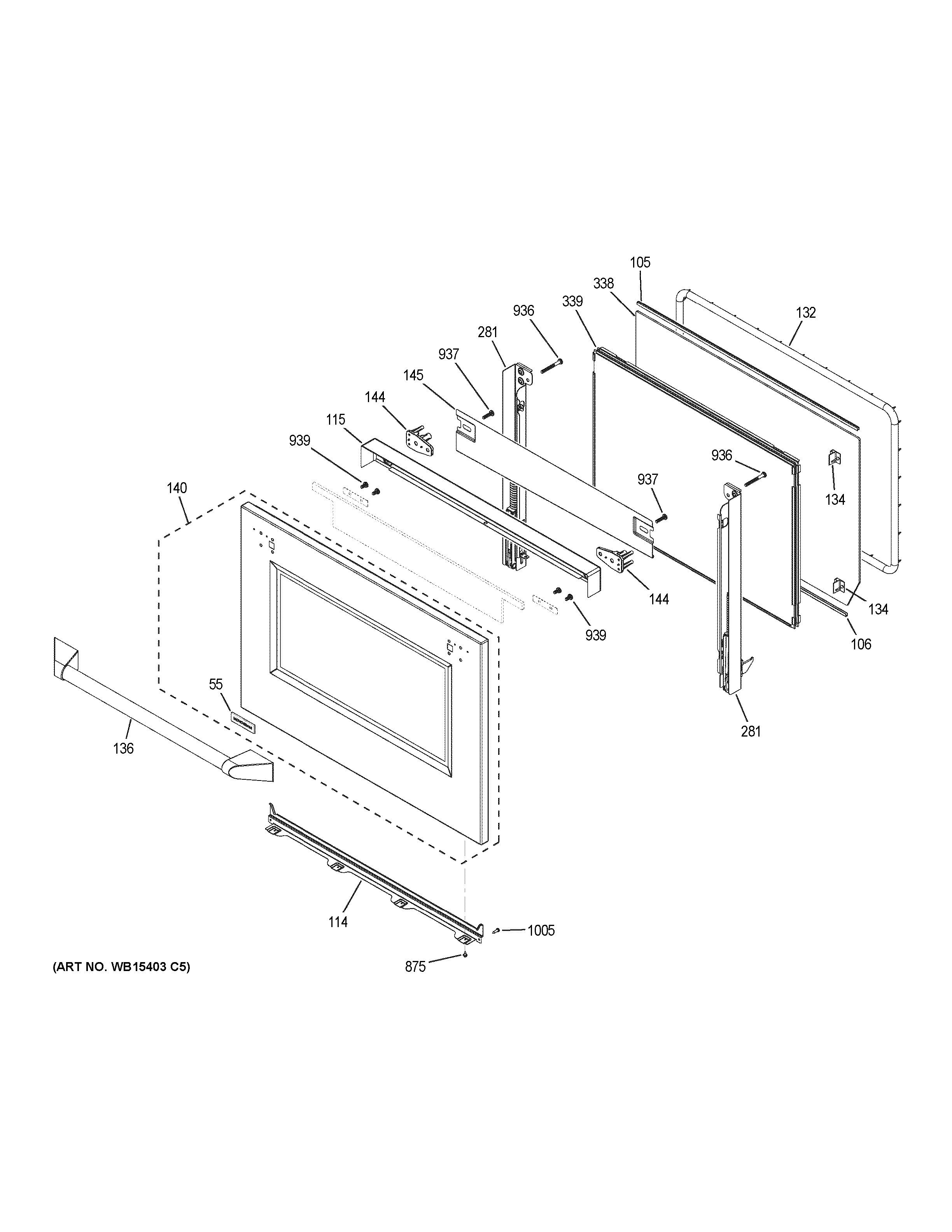 GE ZET1PH2SS door diagram