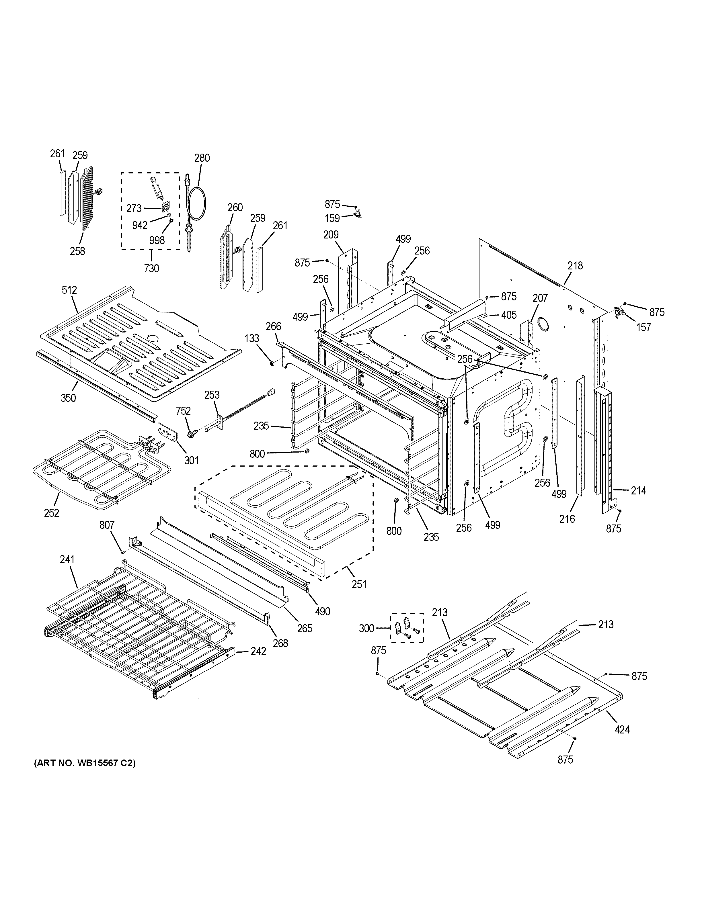 GE ZET2SH3SS lower oven diagram