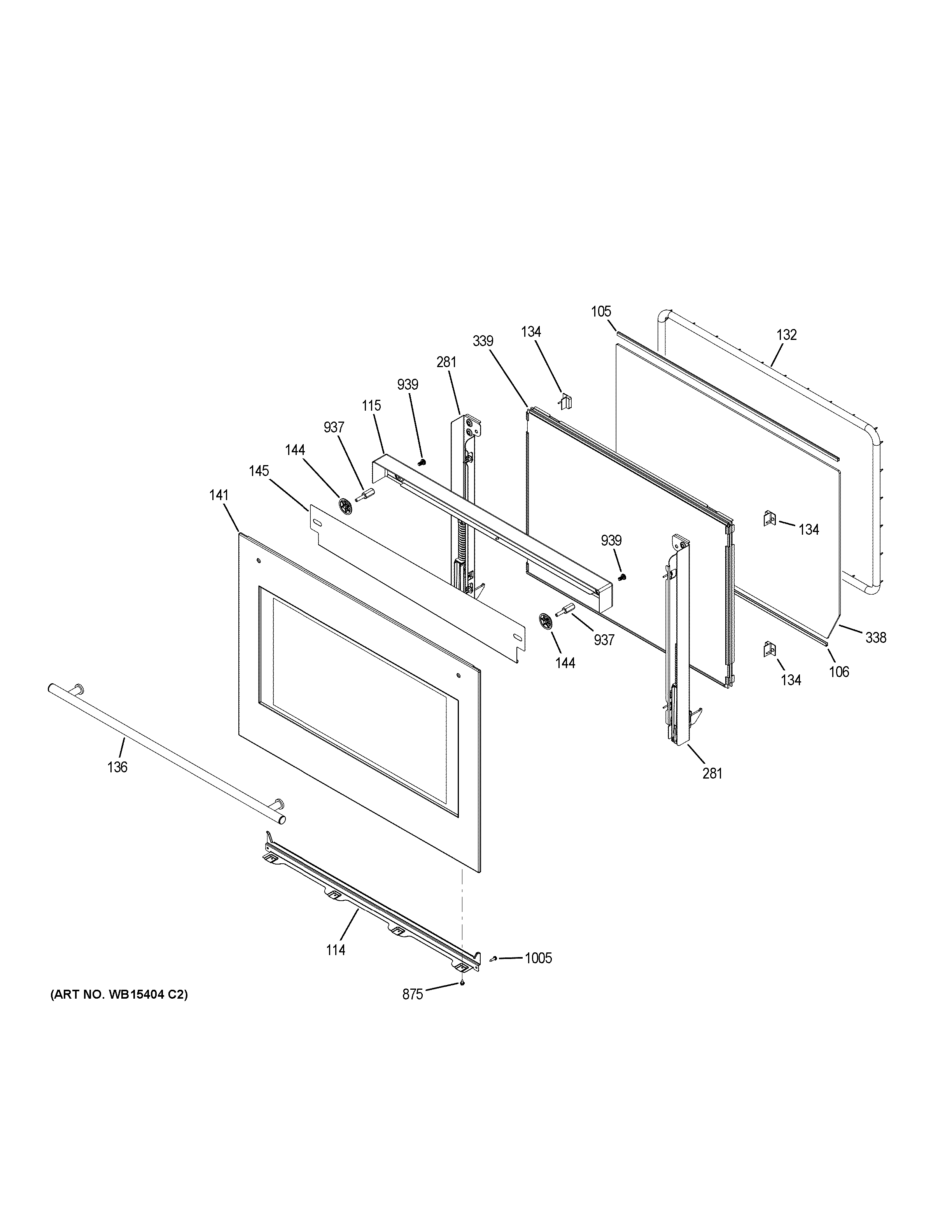 GE ZET2SH3SS lower door diagram