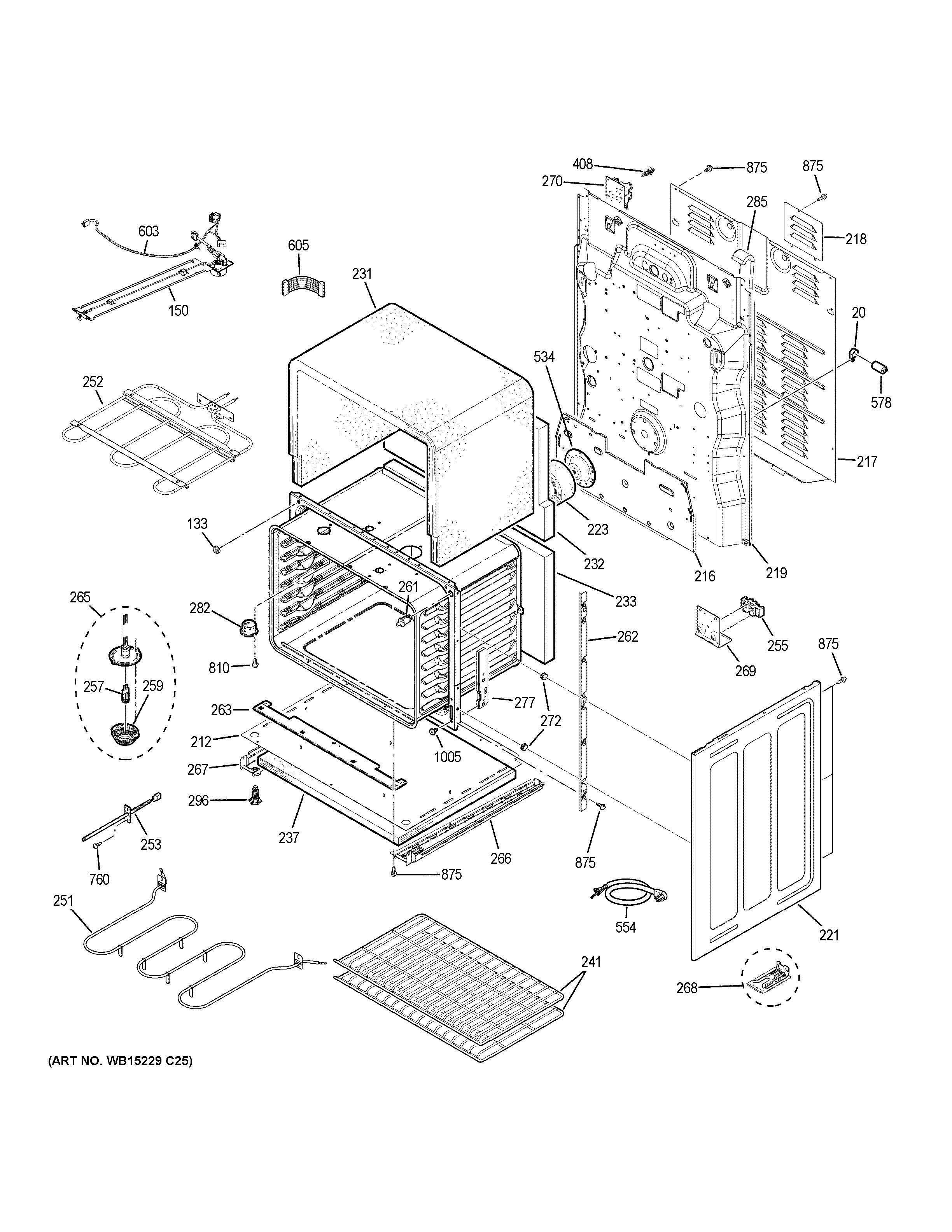 GE JCB865SJ7SS lower oven diagram