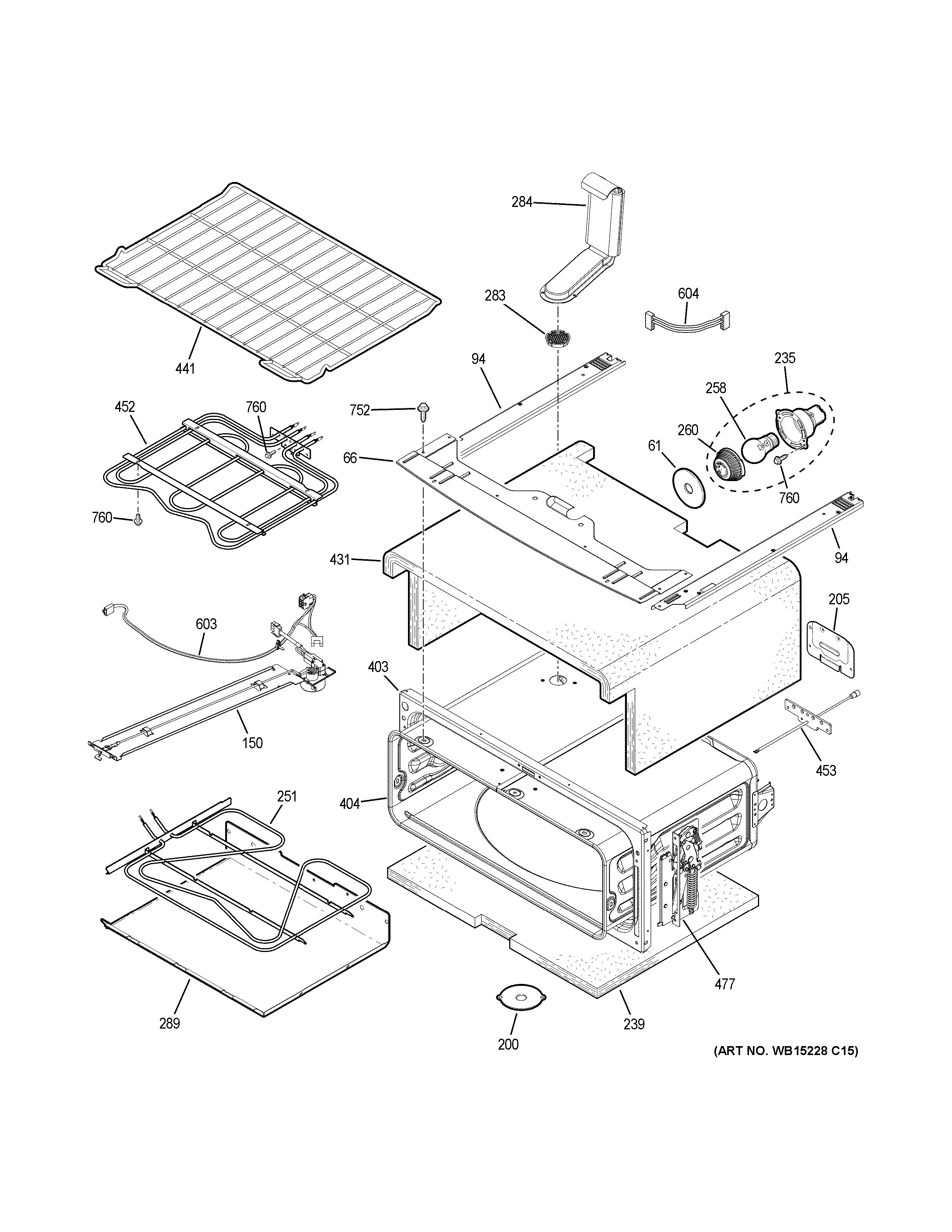 GE PB960SJ7SS upper oven diagram