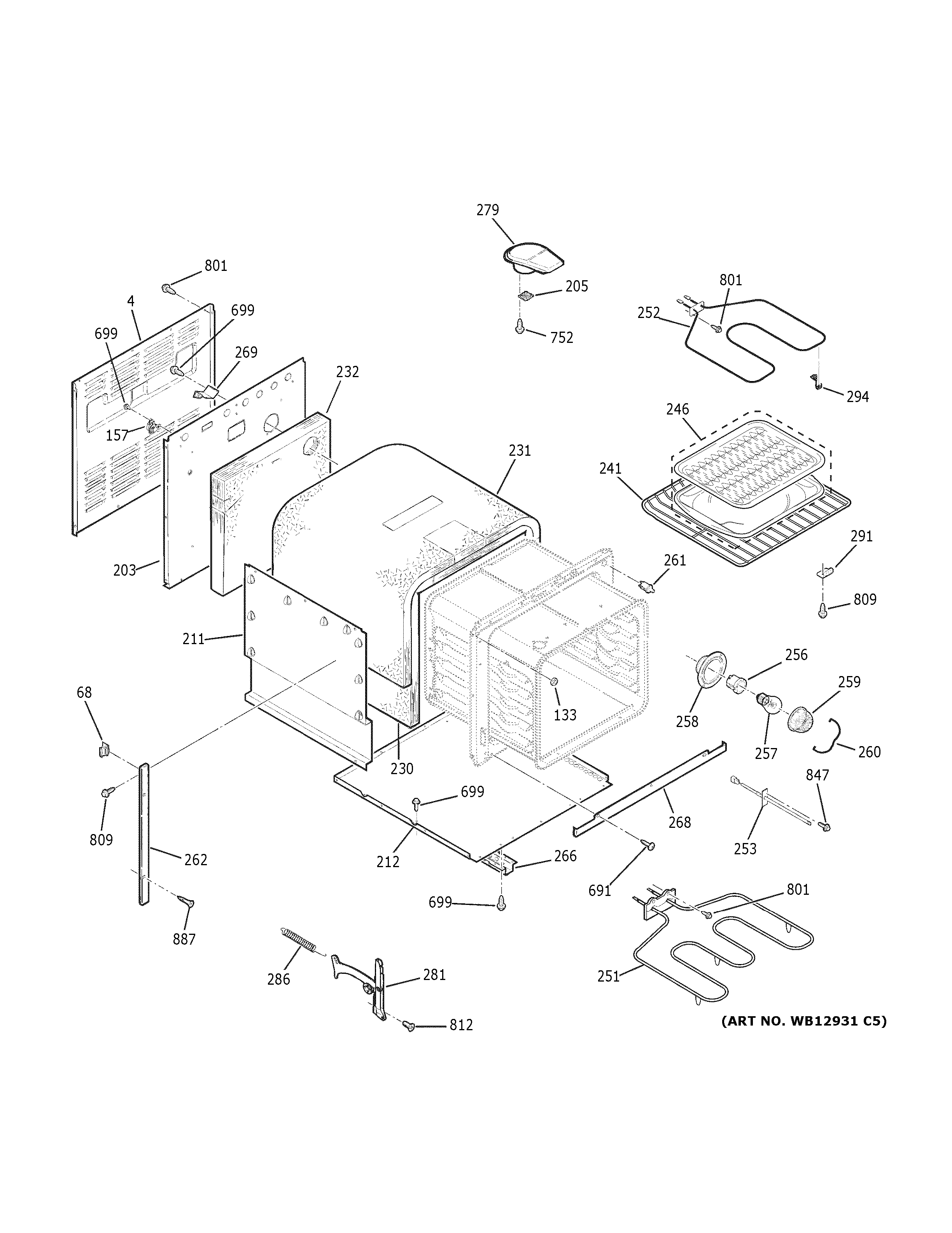GE JRP20BJ3BB body parts diagram