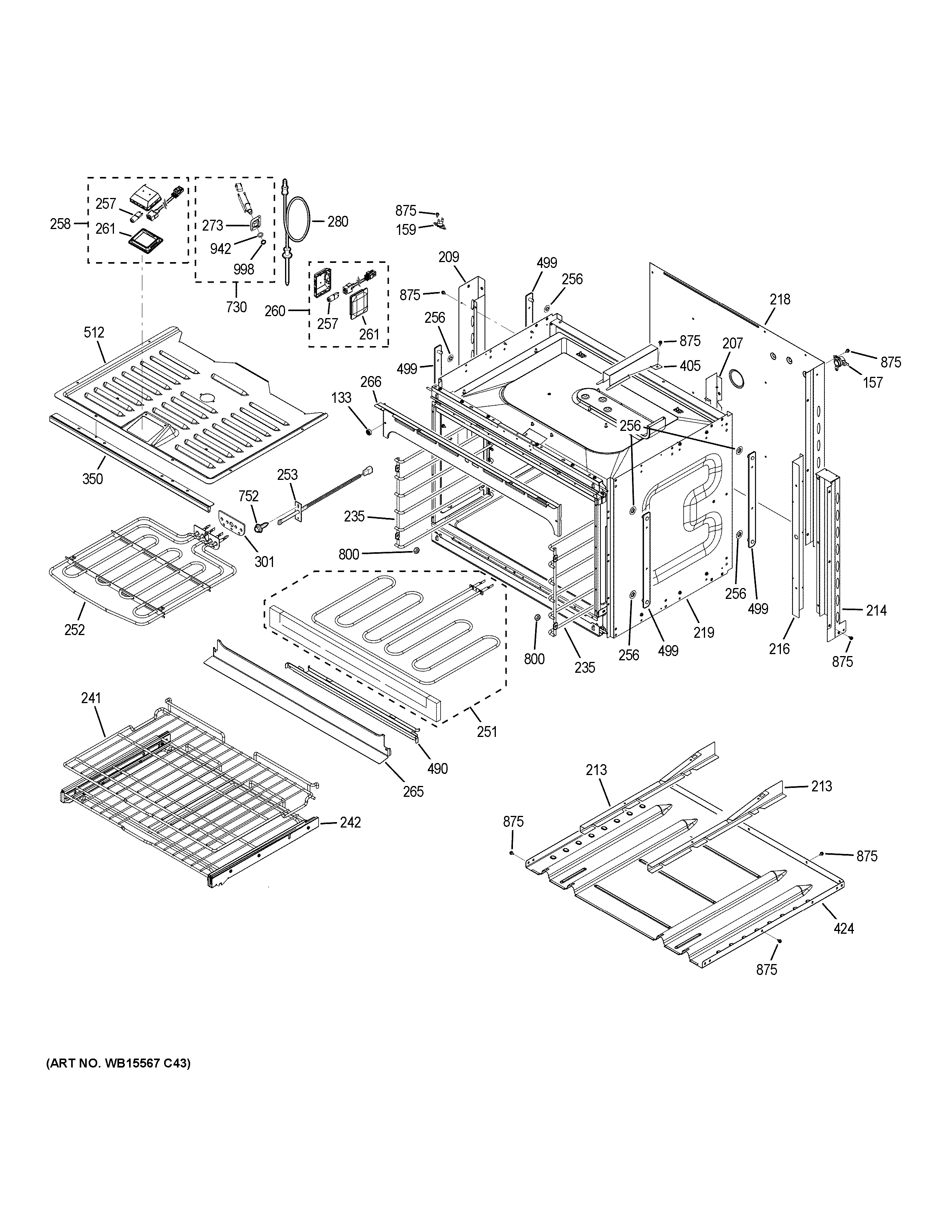 GE PT7550FM2DS lower oven diagram