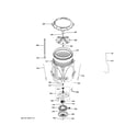GE GTW860SPJ0MC tub & motor diagram