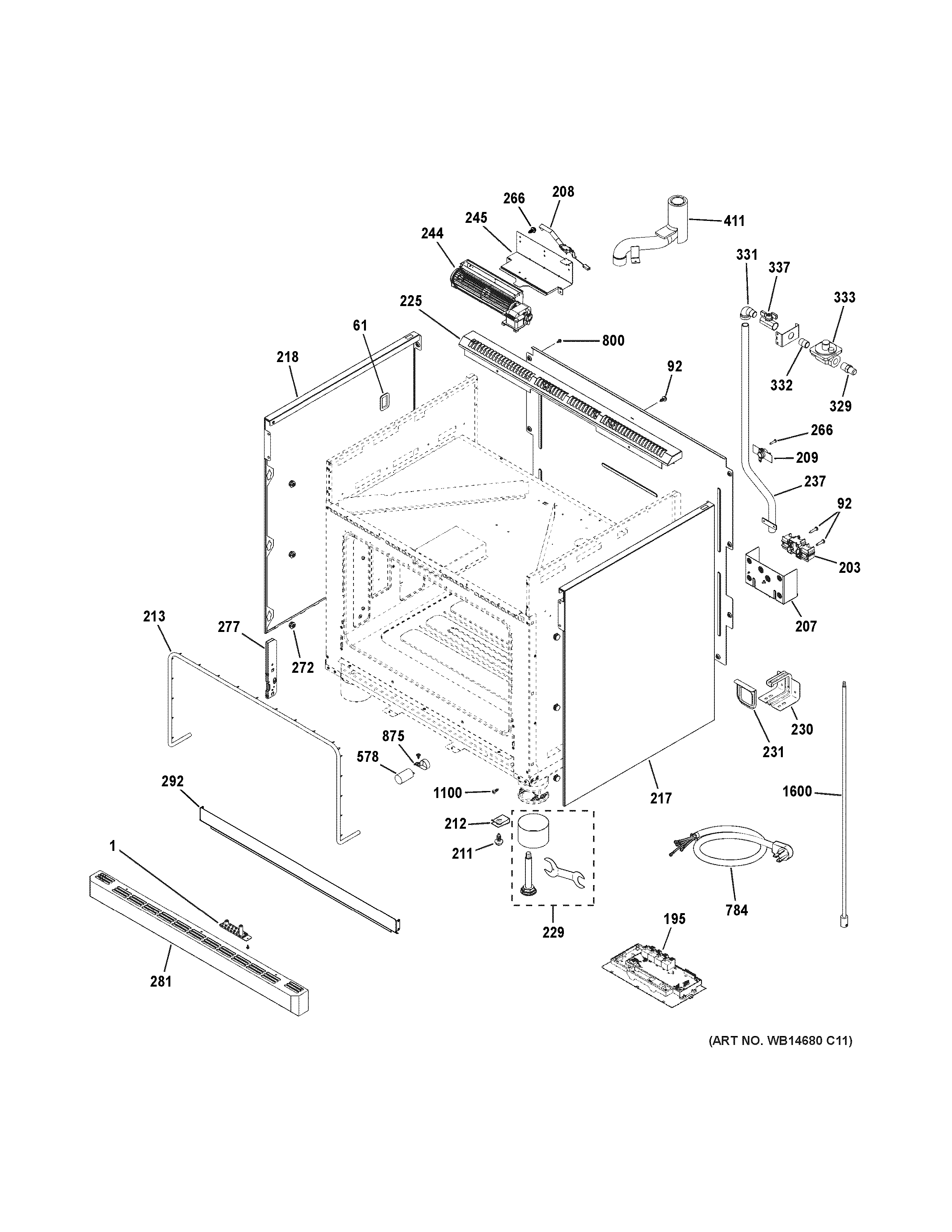 GE C2Y366SEL1SS body parts diagram