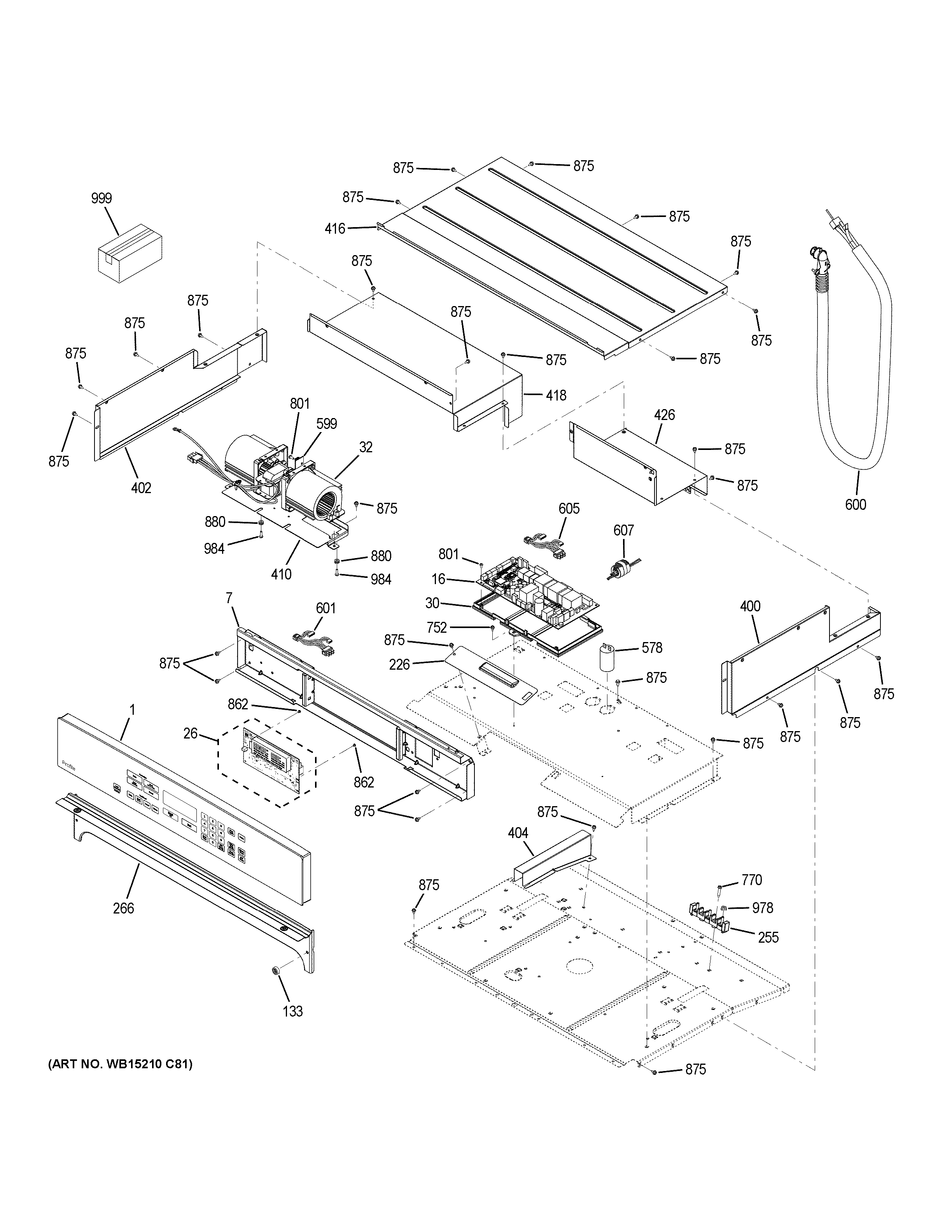 GE PT7050DF9BB control panel diagram