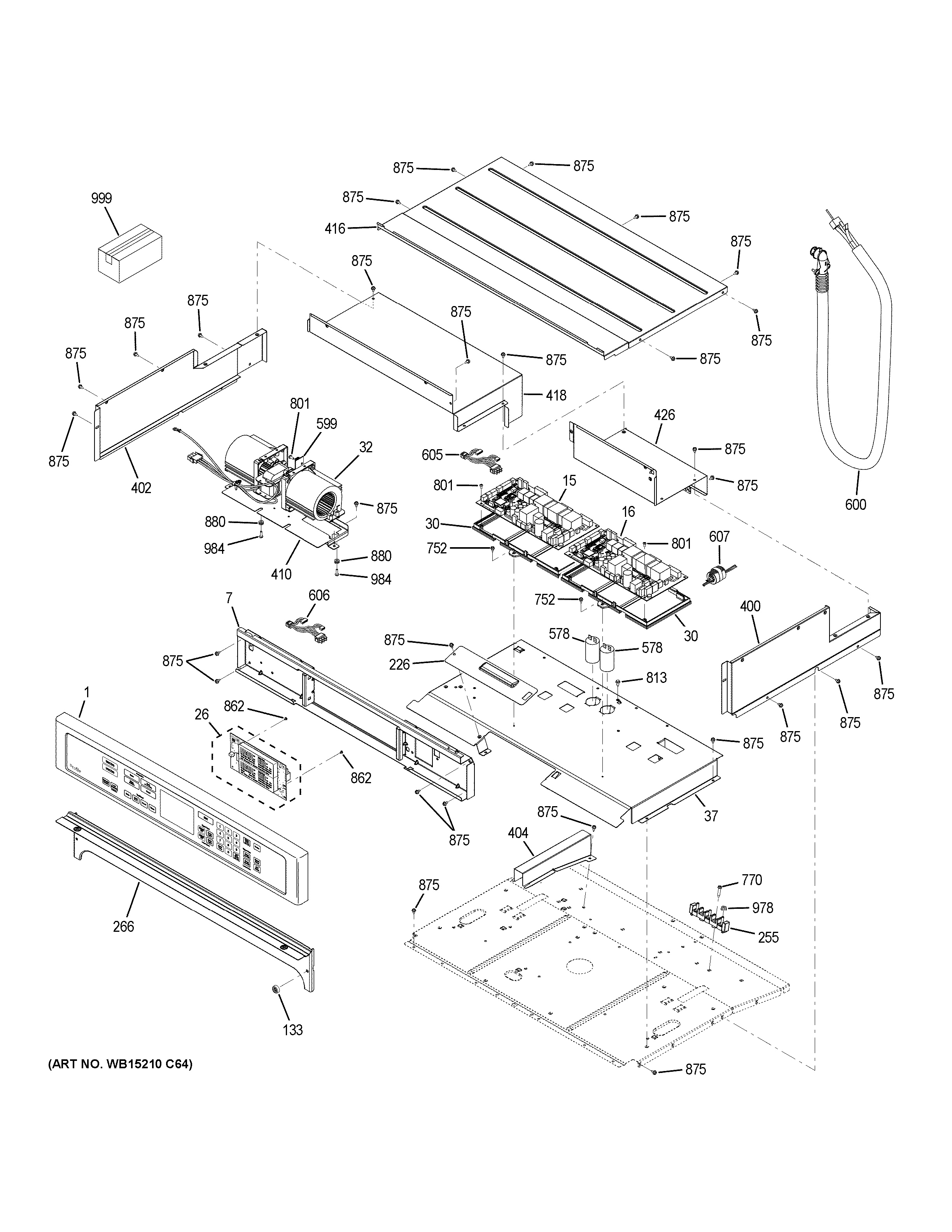 GE PT7550EH9ES control panel diagram