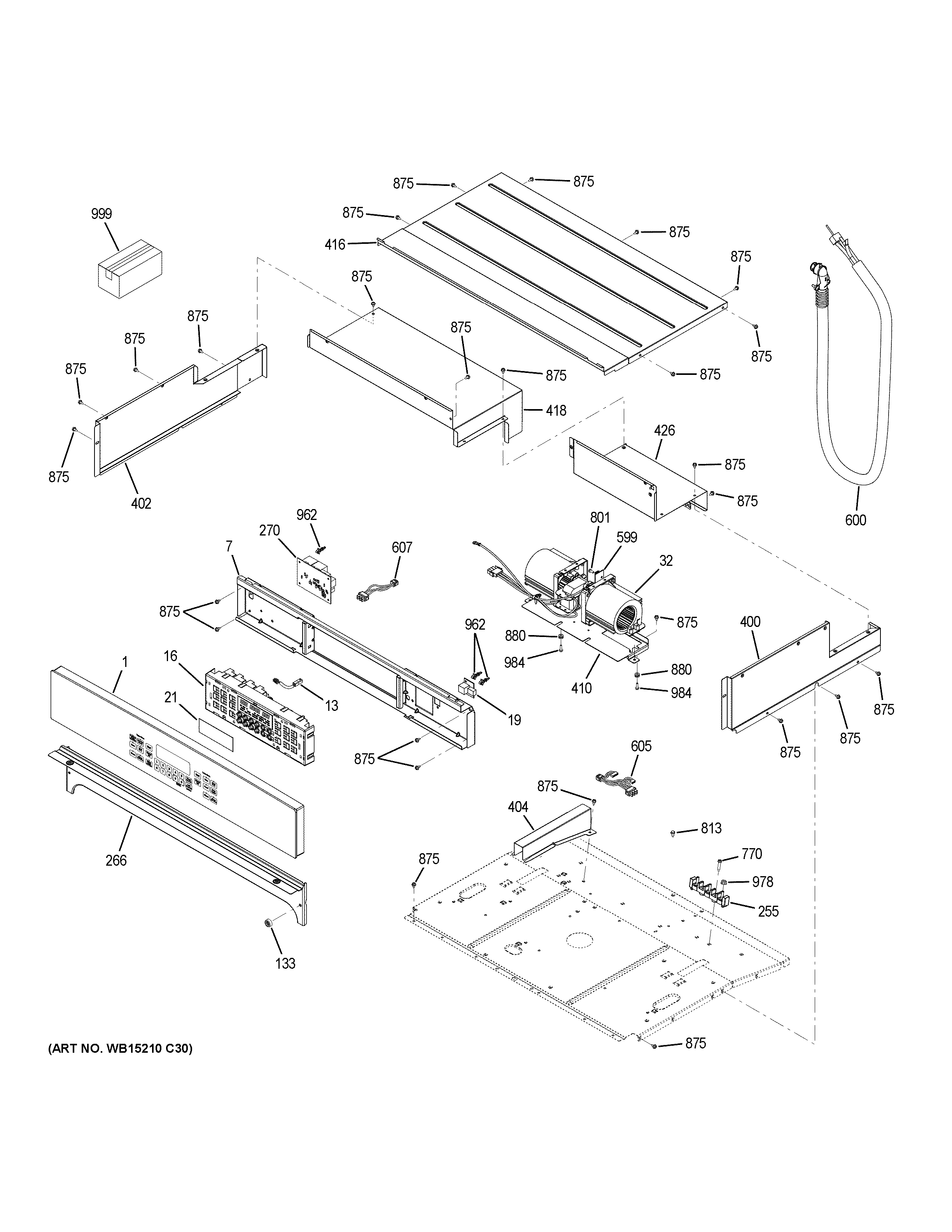 GE JT5500DF6BB control panel diagram