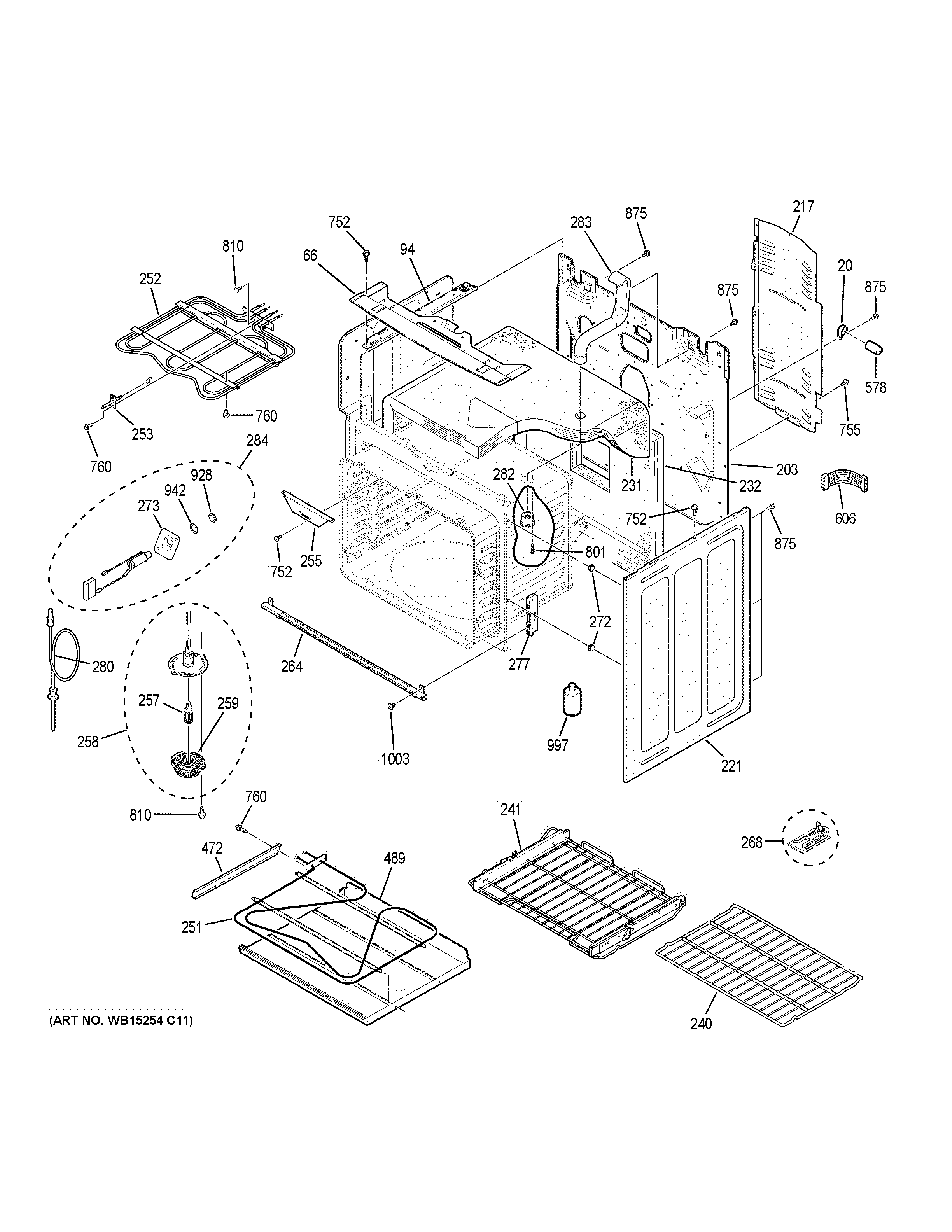 GE PB930SL2SS body parts diagram