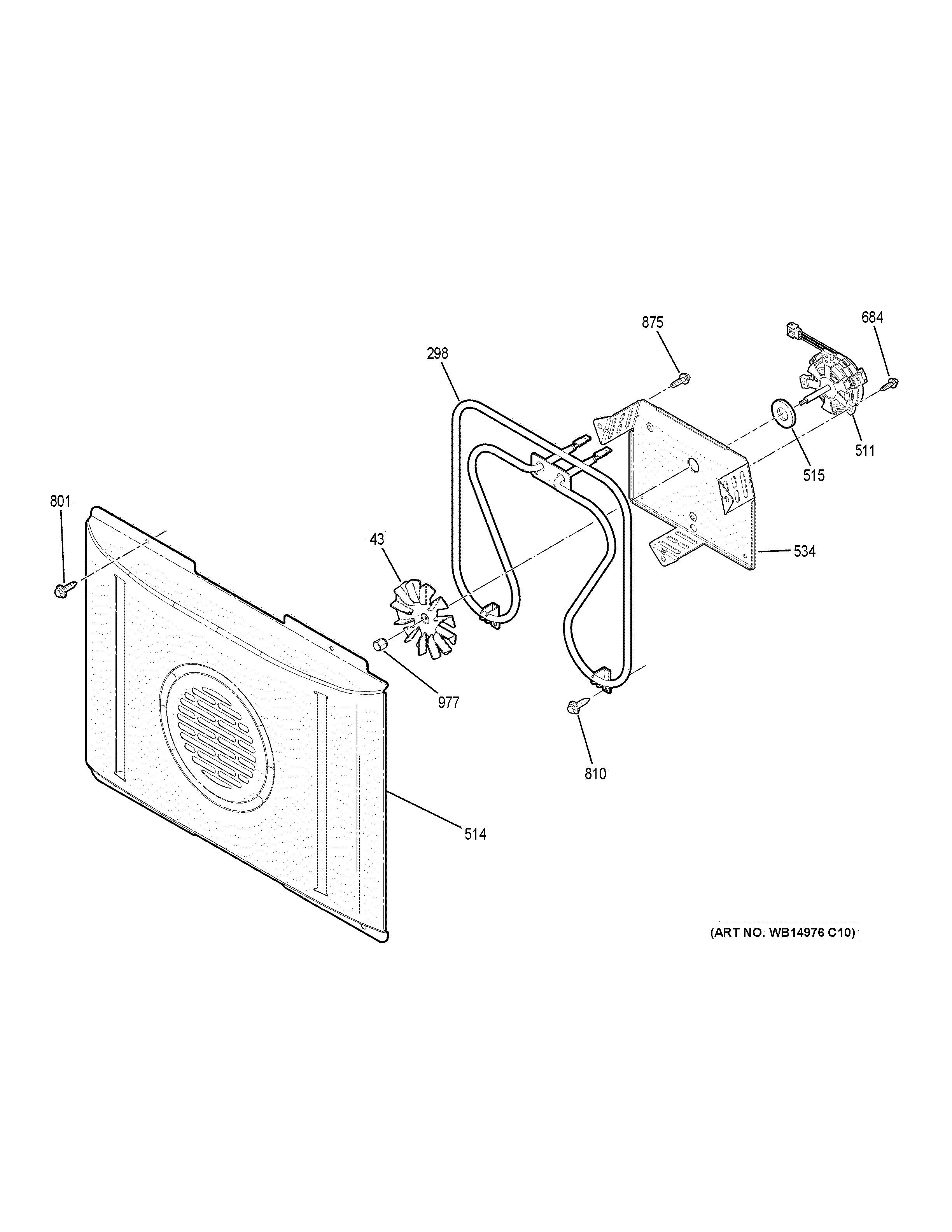 GE PB930SL2SS convection fan diagram