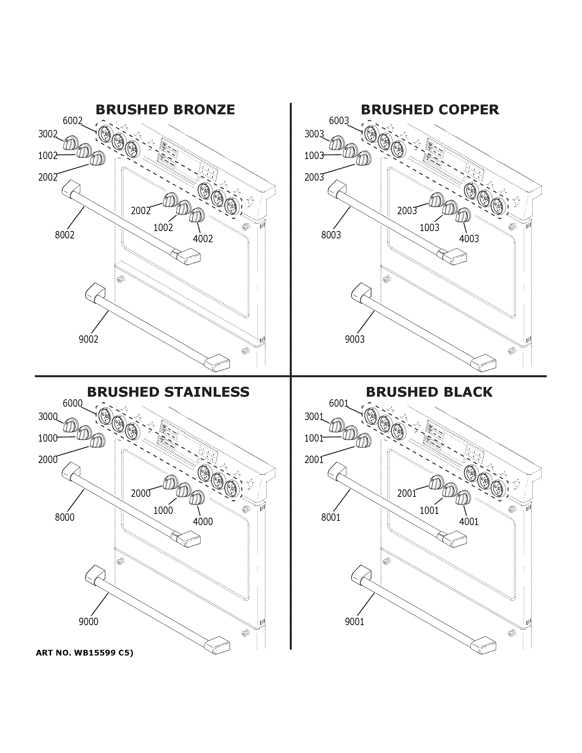 GE CES700P4M1W2 cafe customization diagram