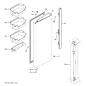 GE XNE25JGKJFWW fresh food door - lh diagram