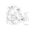 GE GDT720SGF2BB sump & motor mechanism diagram