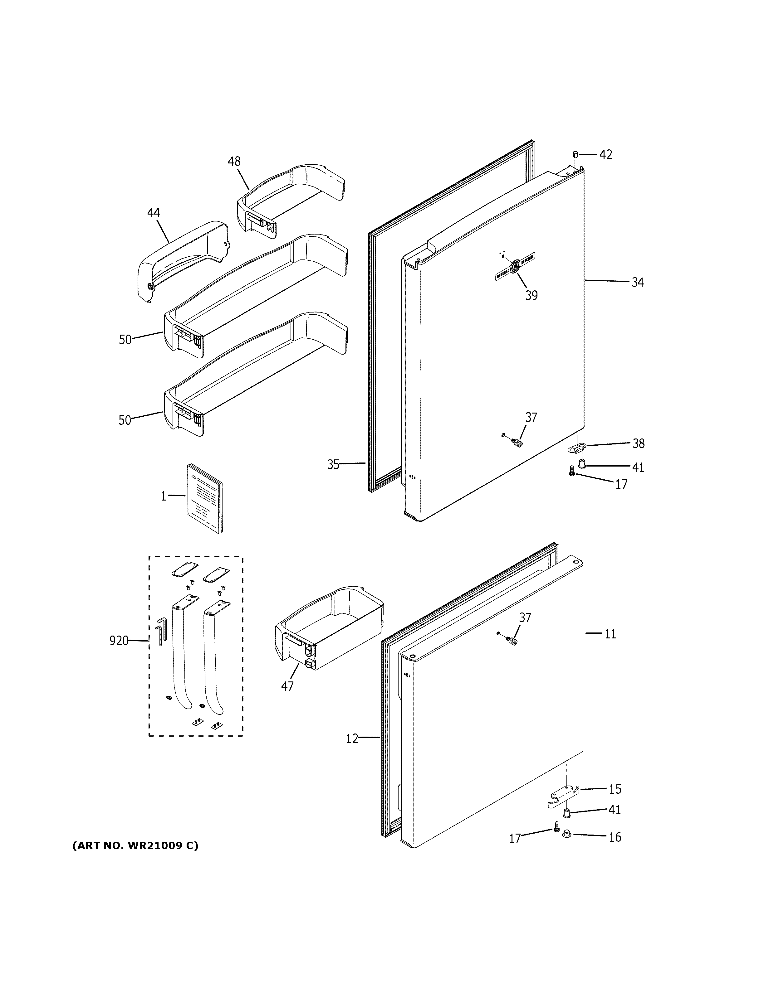 GE ABE20EGHBRBS doors diagram