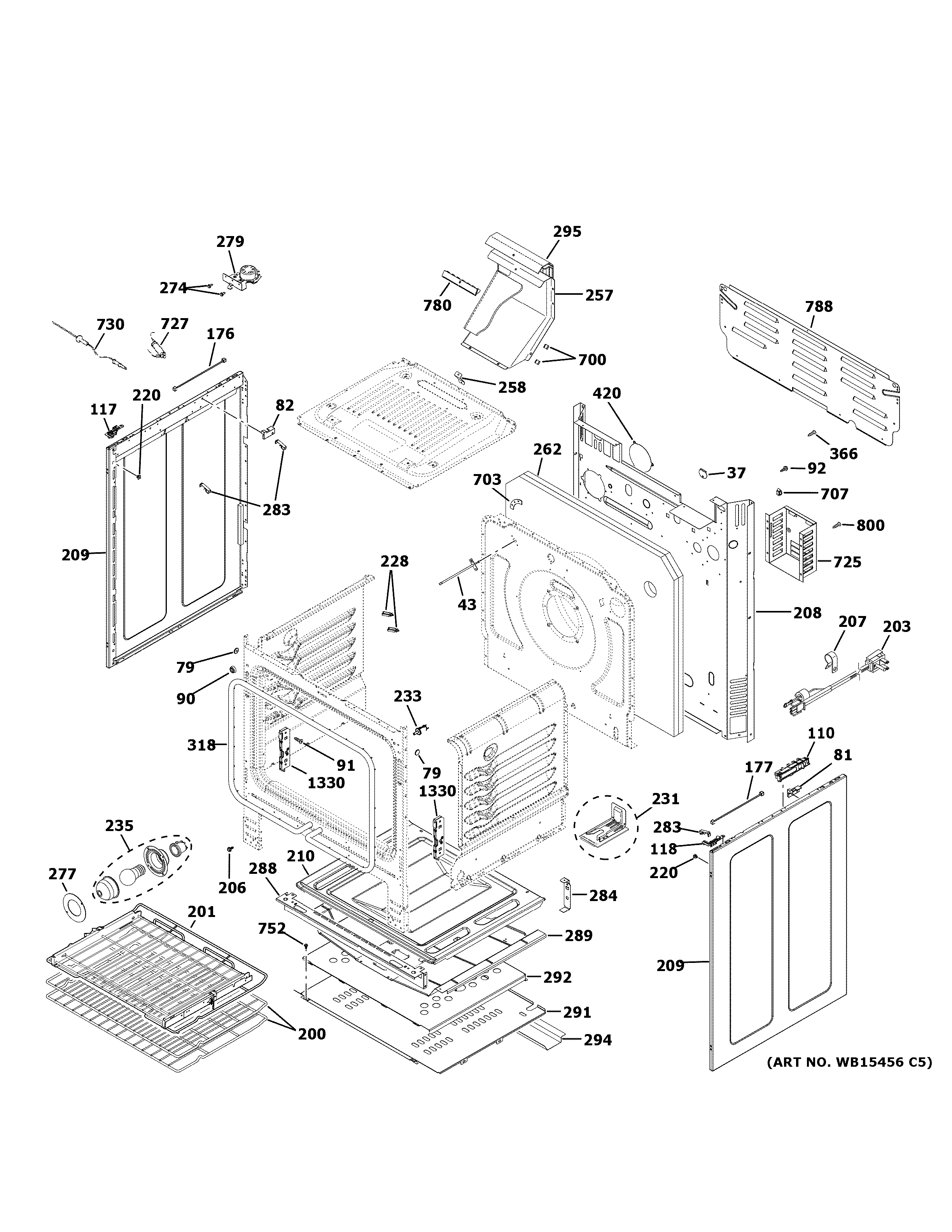 GE PGB940SEJ7SS body parts diagram