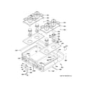GE ZGU364LDP5SS cooktop diagram