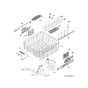 GE CDT725SSF0SS upper rack assembly diagram