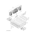GE GDT580SMF2ES lower rack assembly diagram